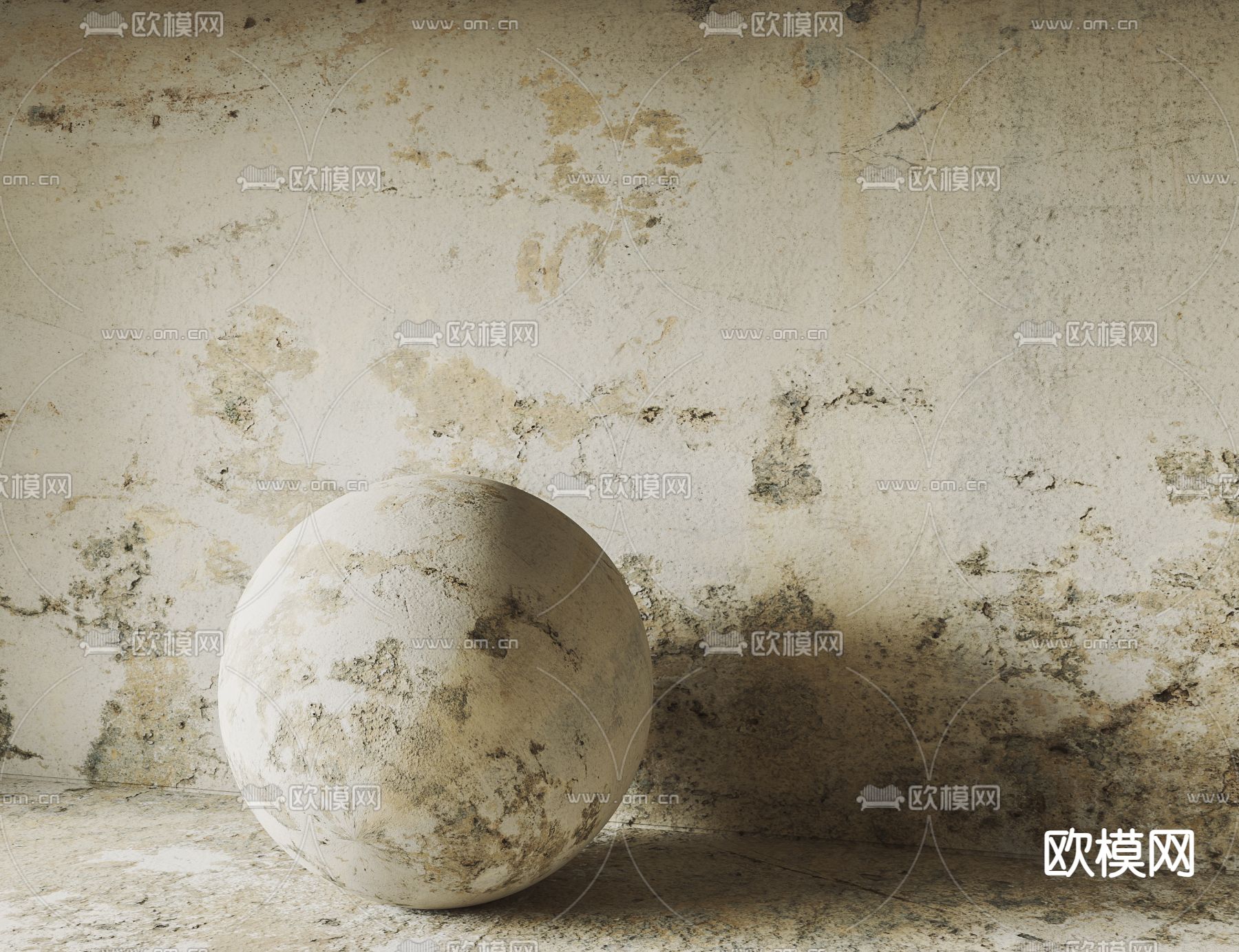 水泥墙 微水泥 墙面3d模型下载