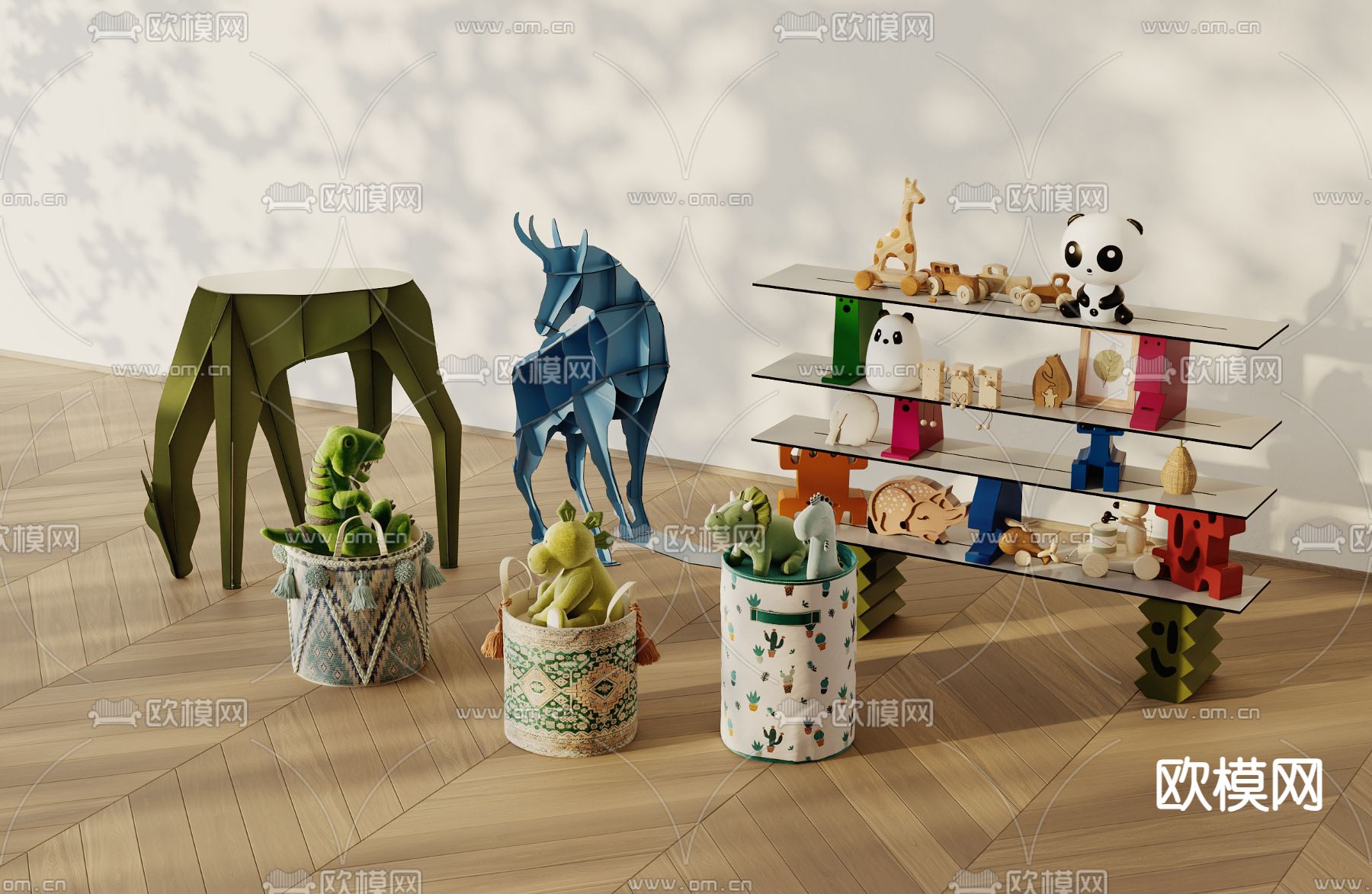 儿童玩具su模型下载（渲染图2）