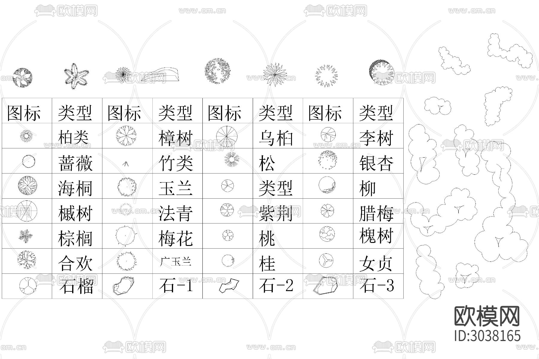 槽钢 角钢 膨胀螺栓 平面CAD图库下载（渲染图4）