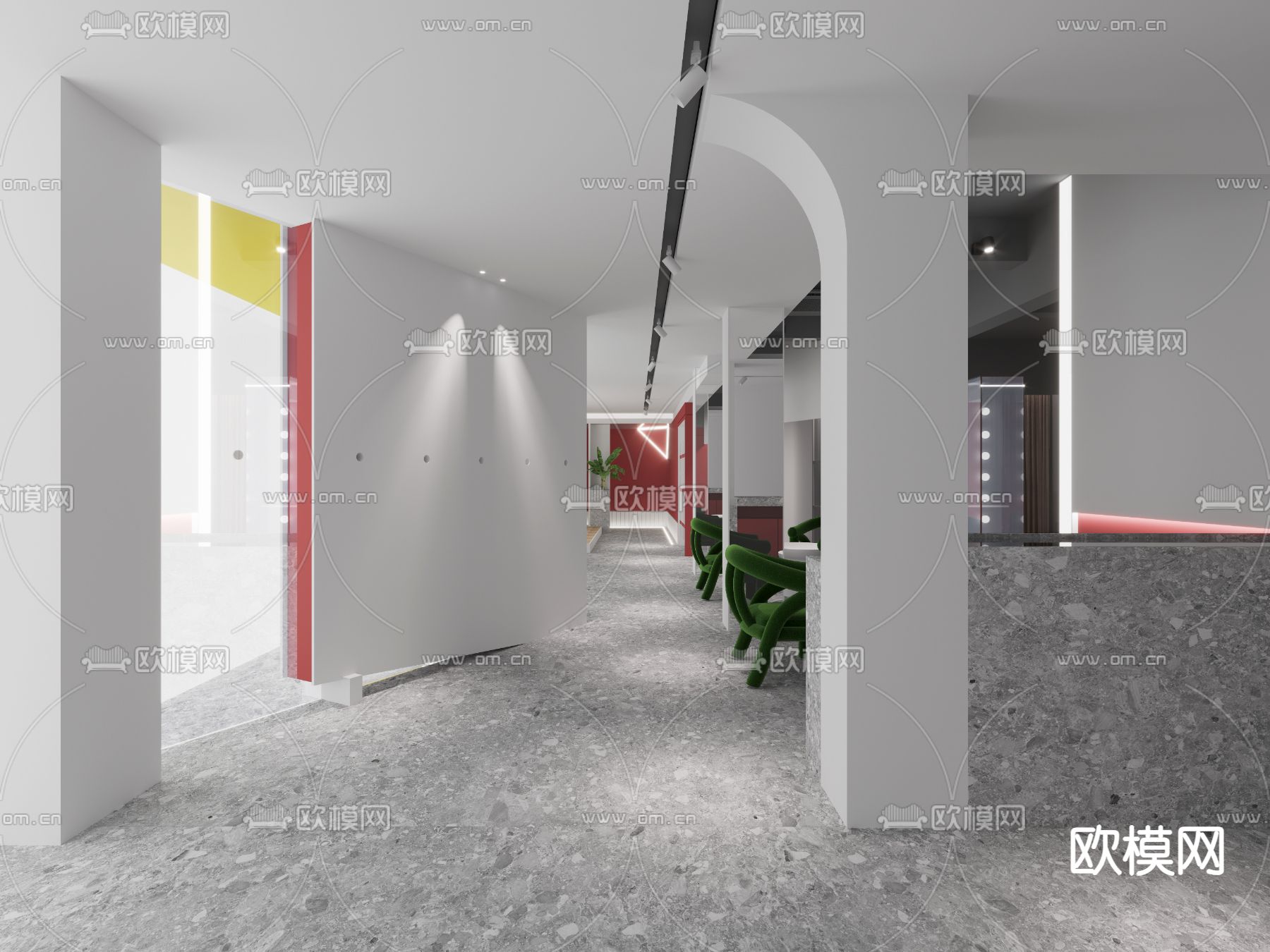 钢琴室 培训中心3d模型下载（渲染图3）