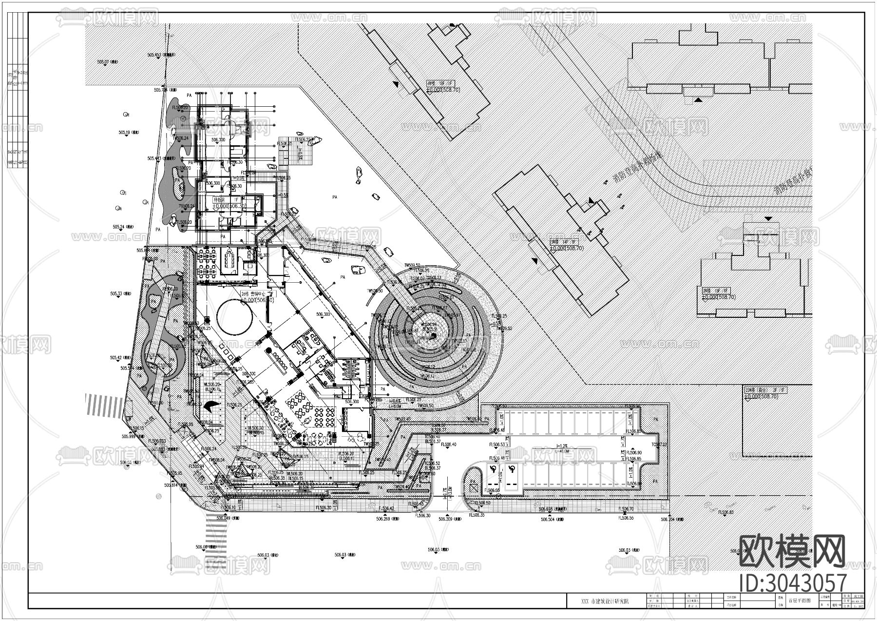 某地产室外园林景观给排水设计cad施工图下载（渲染图3）