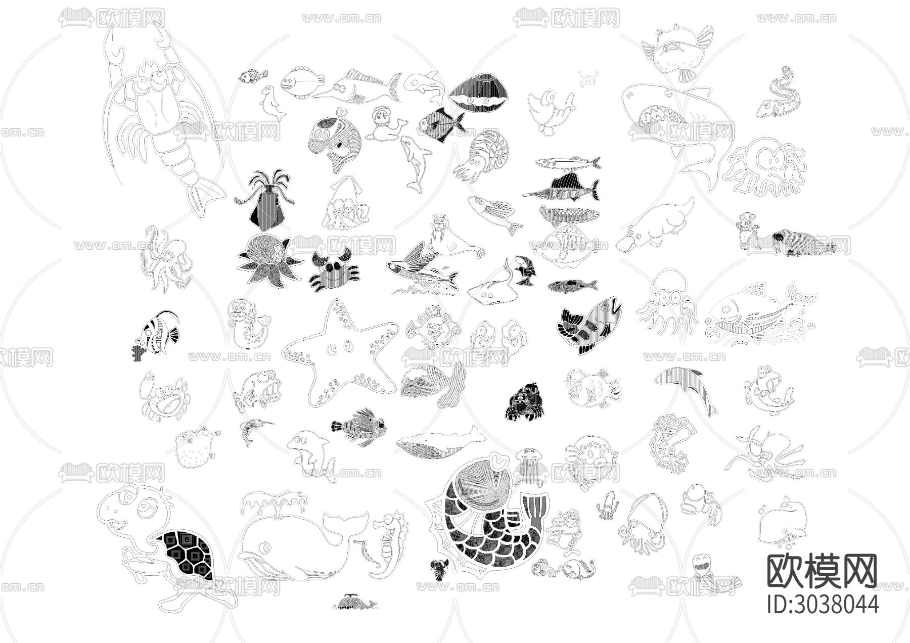 鱼CAD图库下载（渲染图4）