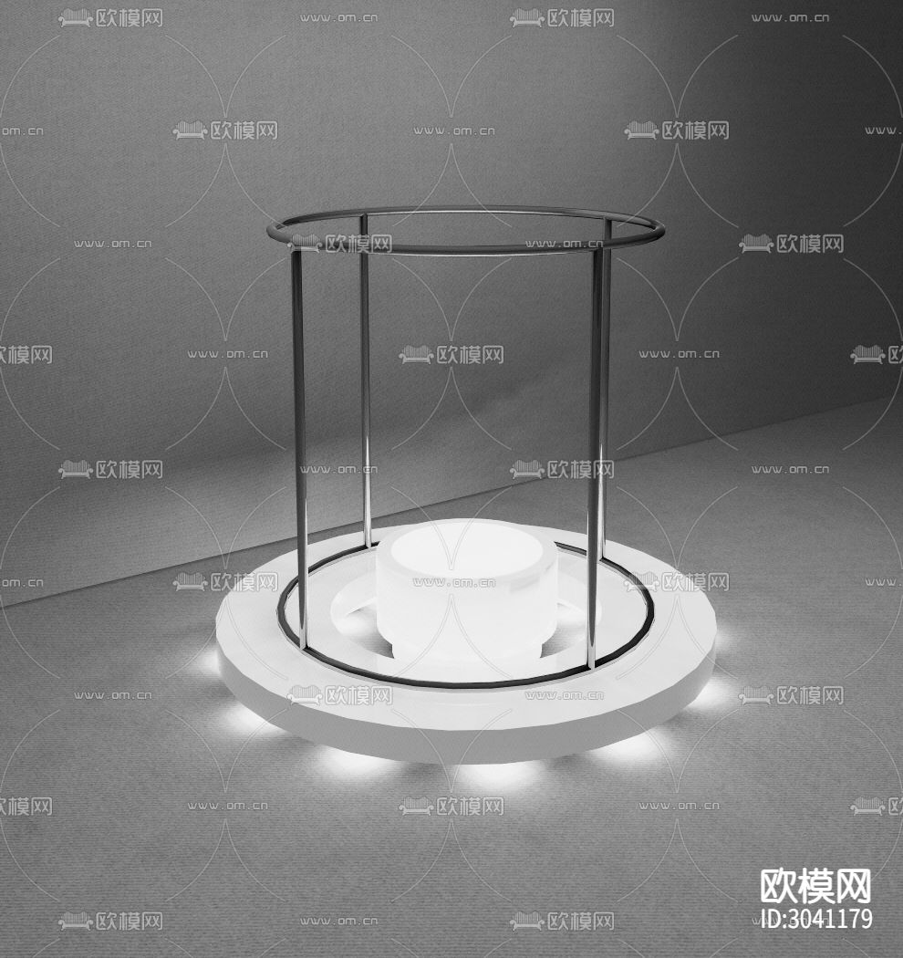 三款服装货架节点大样图下载（渲染图7）