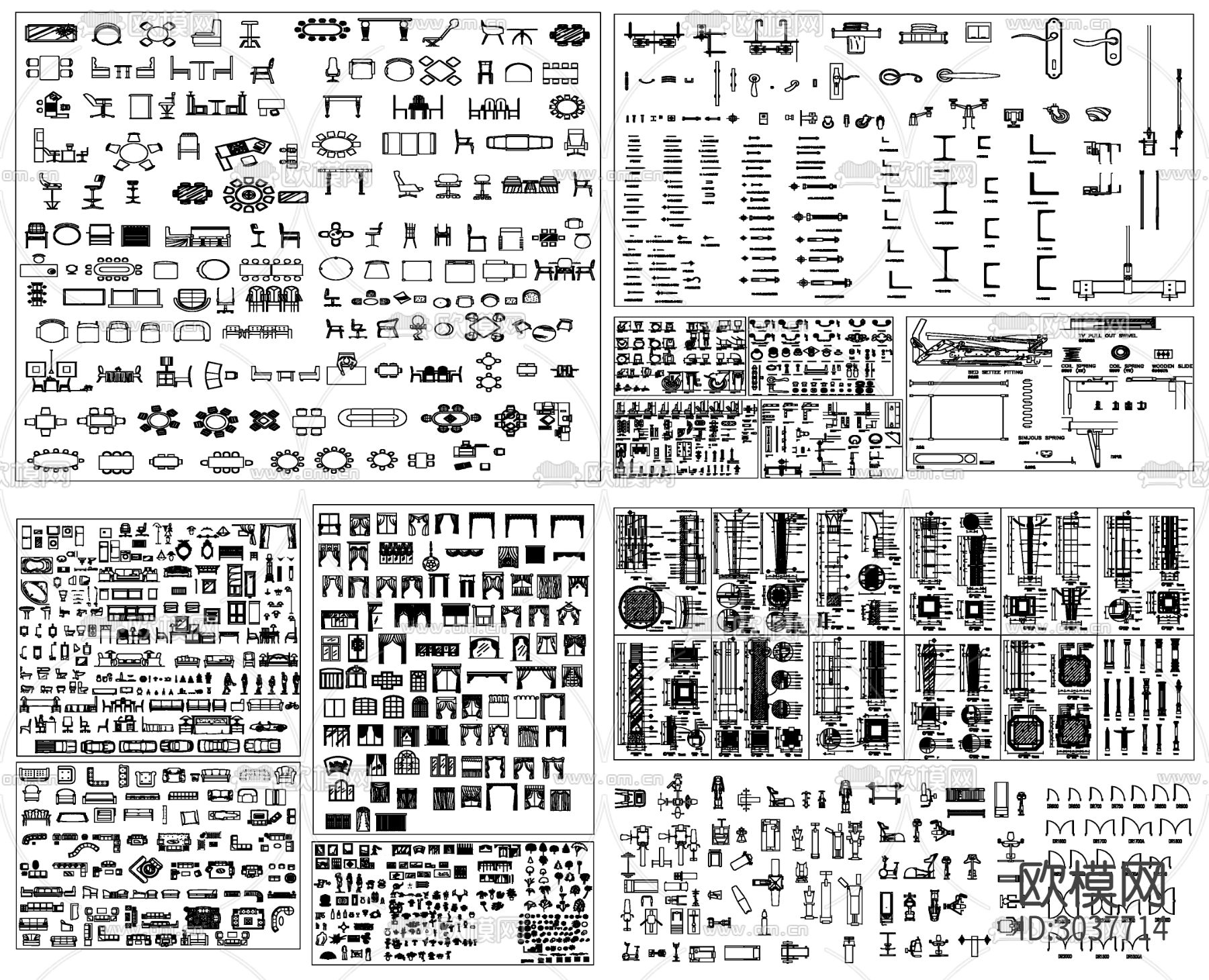 室内设计家装工装CAD图库下载（渲染图2）