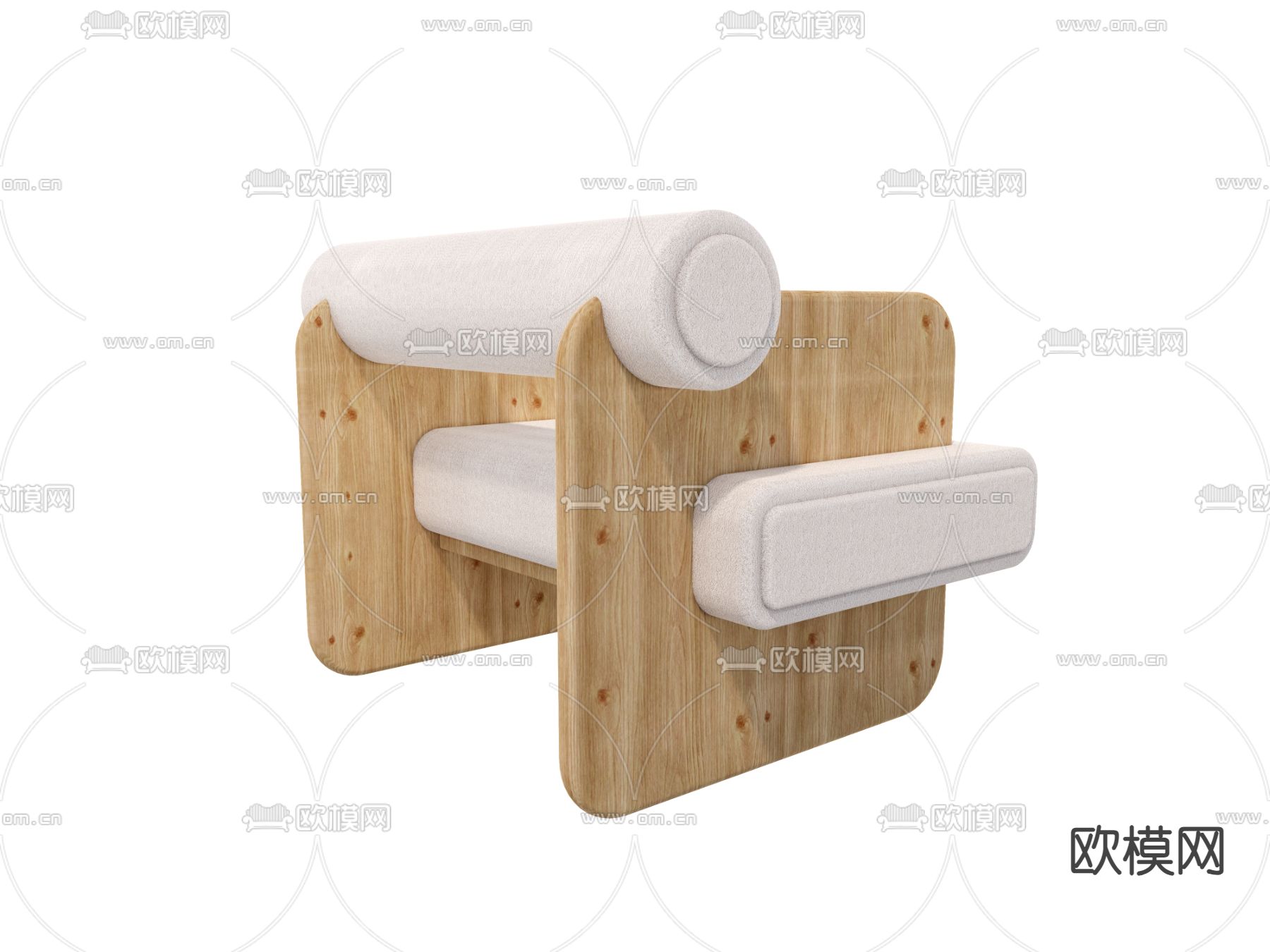 单人沙发 沙发椅su模型下载（渲染图2）