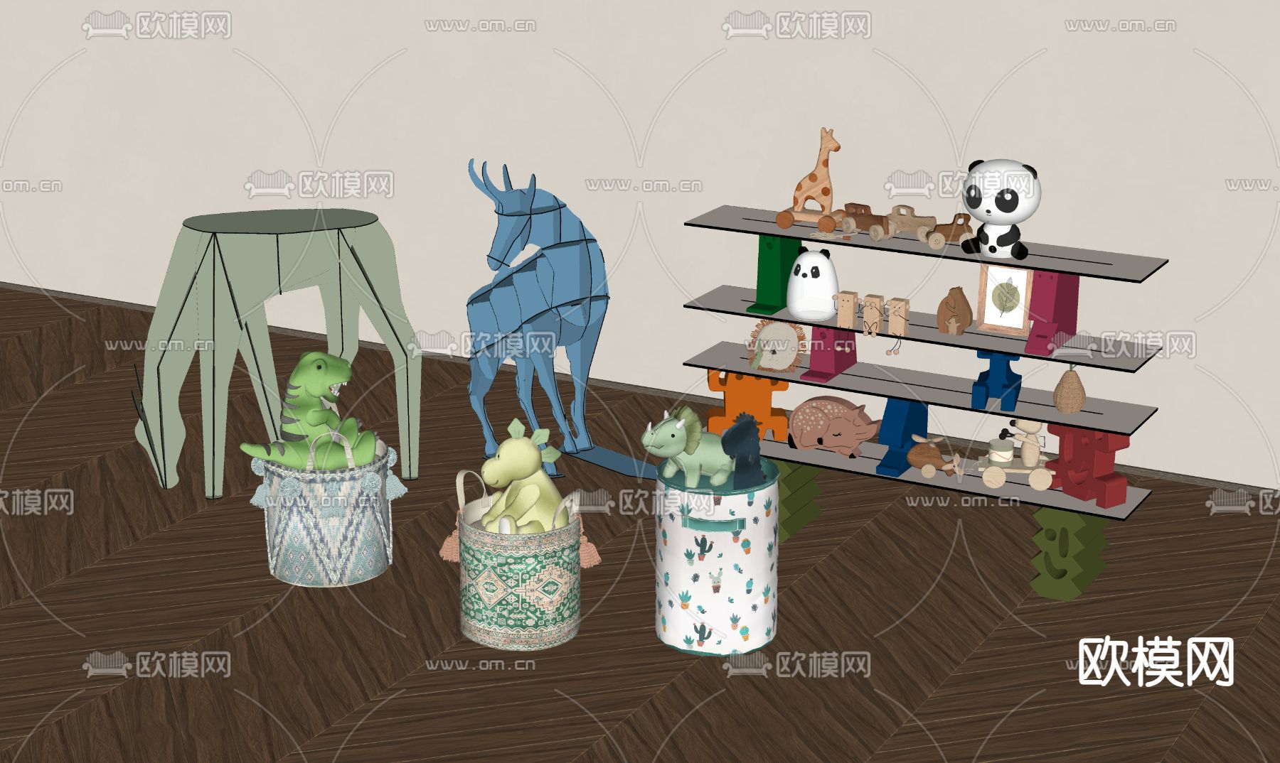 儿童玩具su模型下载（渲染图1）