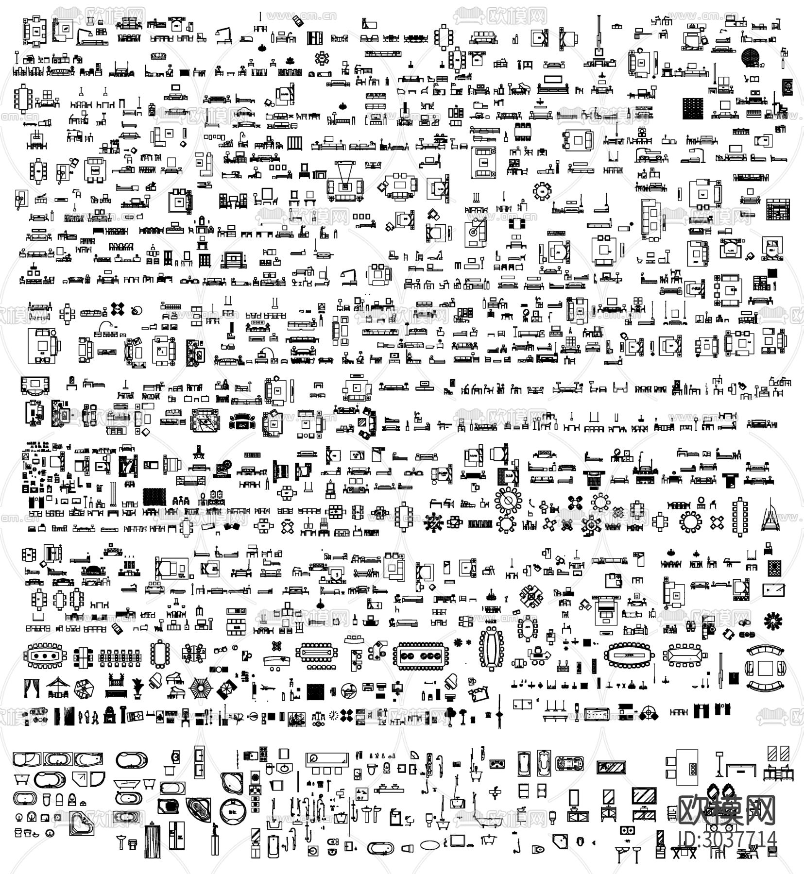 室内设计家装工装CAD图库下载（渲染图3）