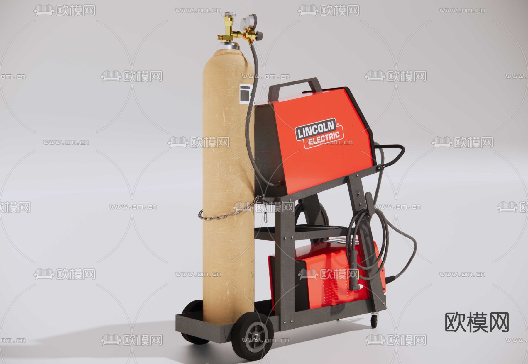 气保焊机 电焊机su模型下载（渲染图3）