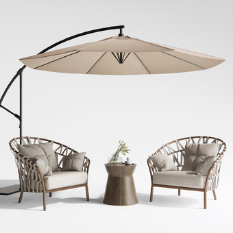 户外椅 编织椅3d模型