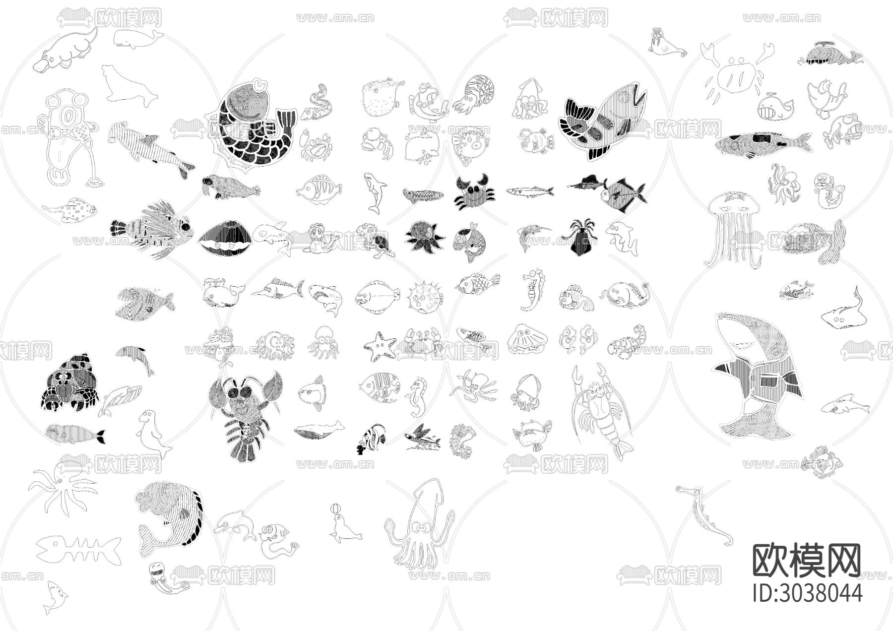 鱼CAD图库下载（渲染图5）