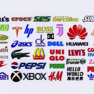  现代广告LOGO 咖啡厅LOGO 品牌su模型 