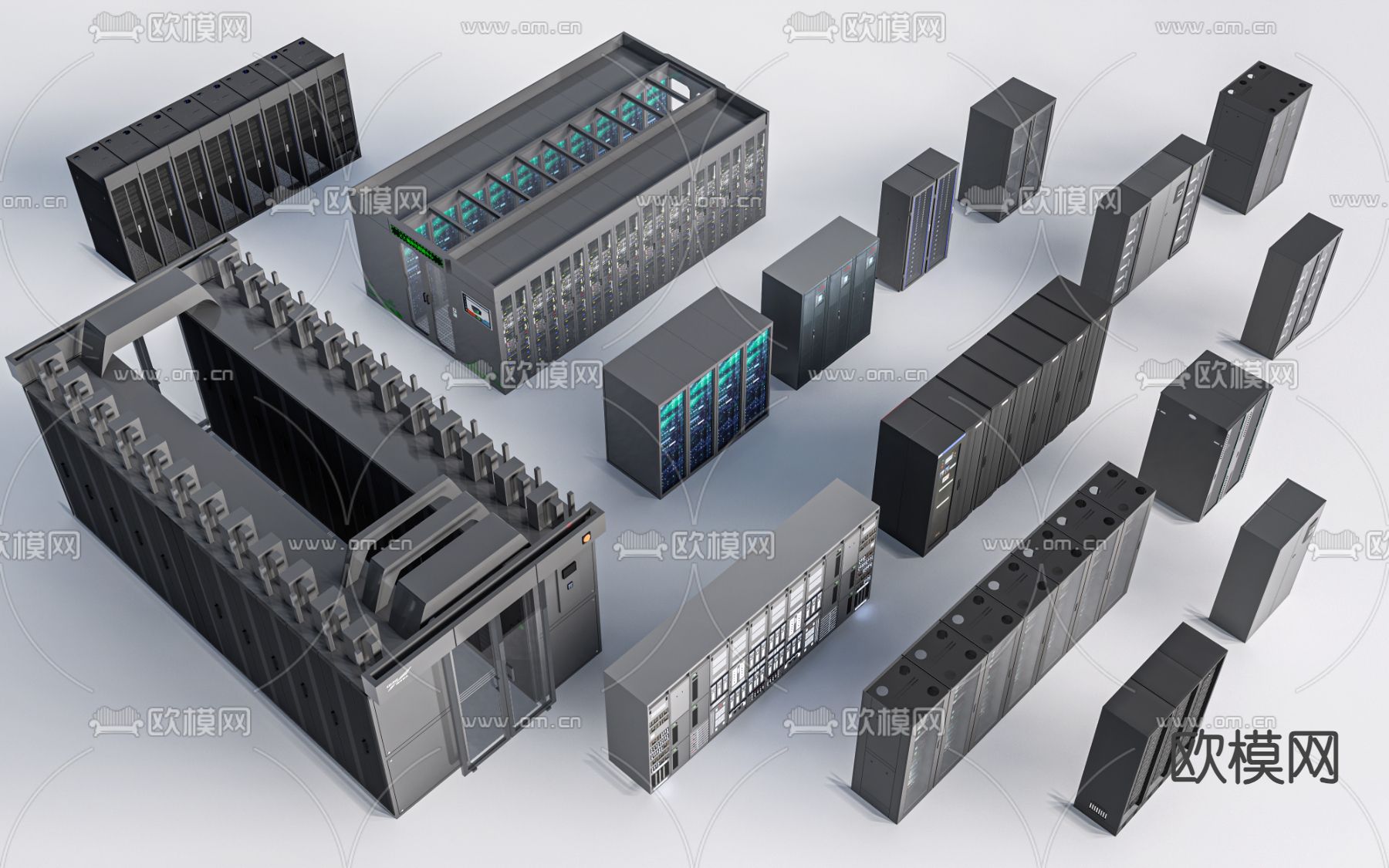 网络设备 弱电箱 配电箱su模型下载（渲染图2）