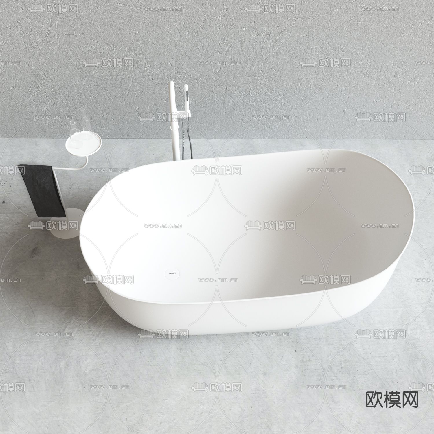 inbani 独立浴缸3d模型下载（渲染图2）