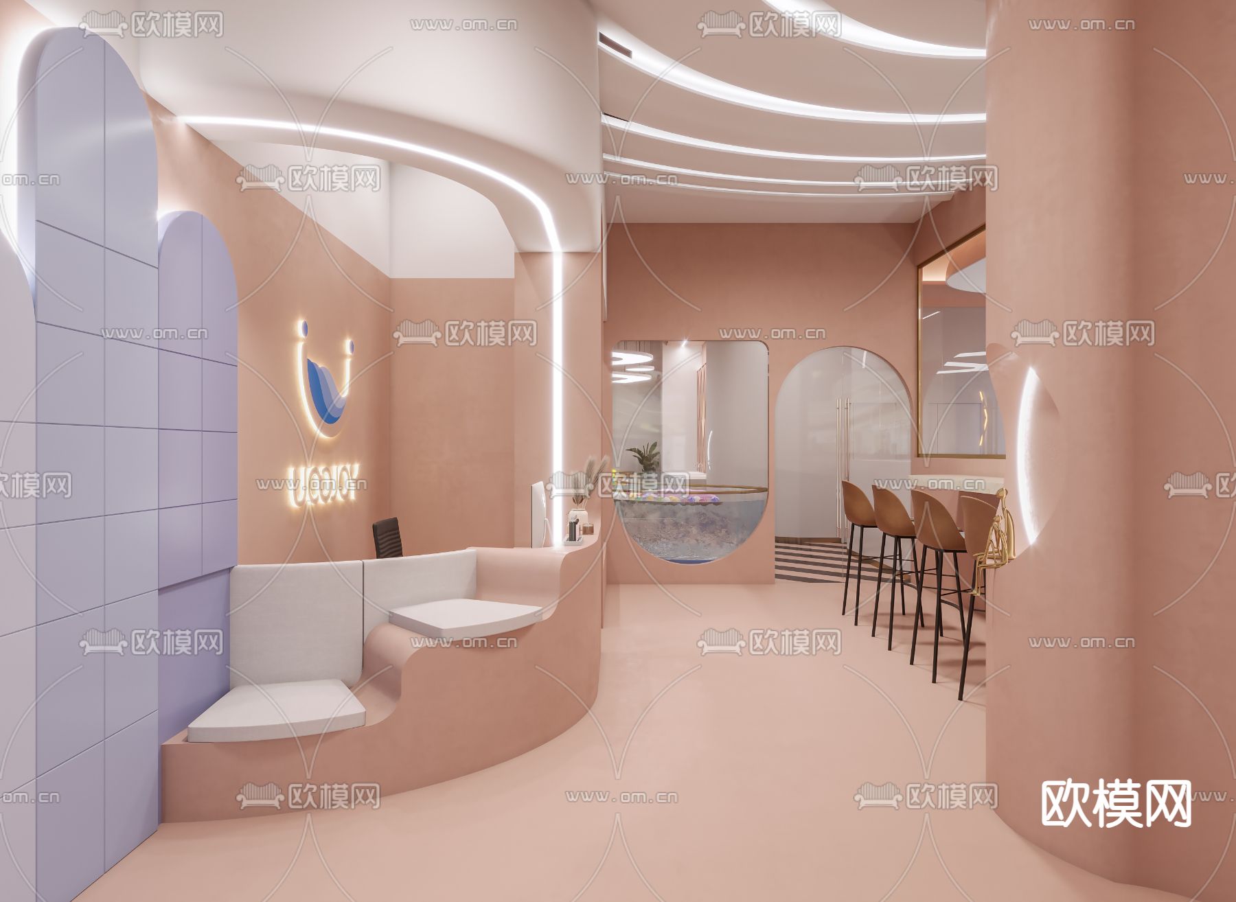 幼儿游泳馆3d模型下载（渲染图1）