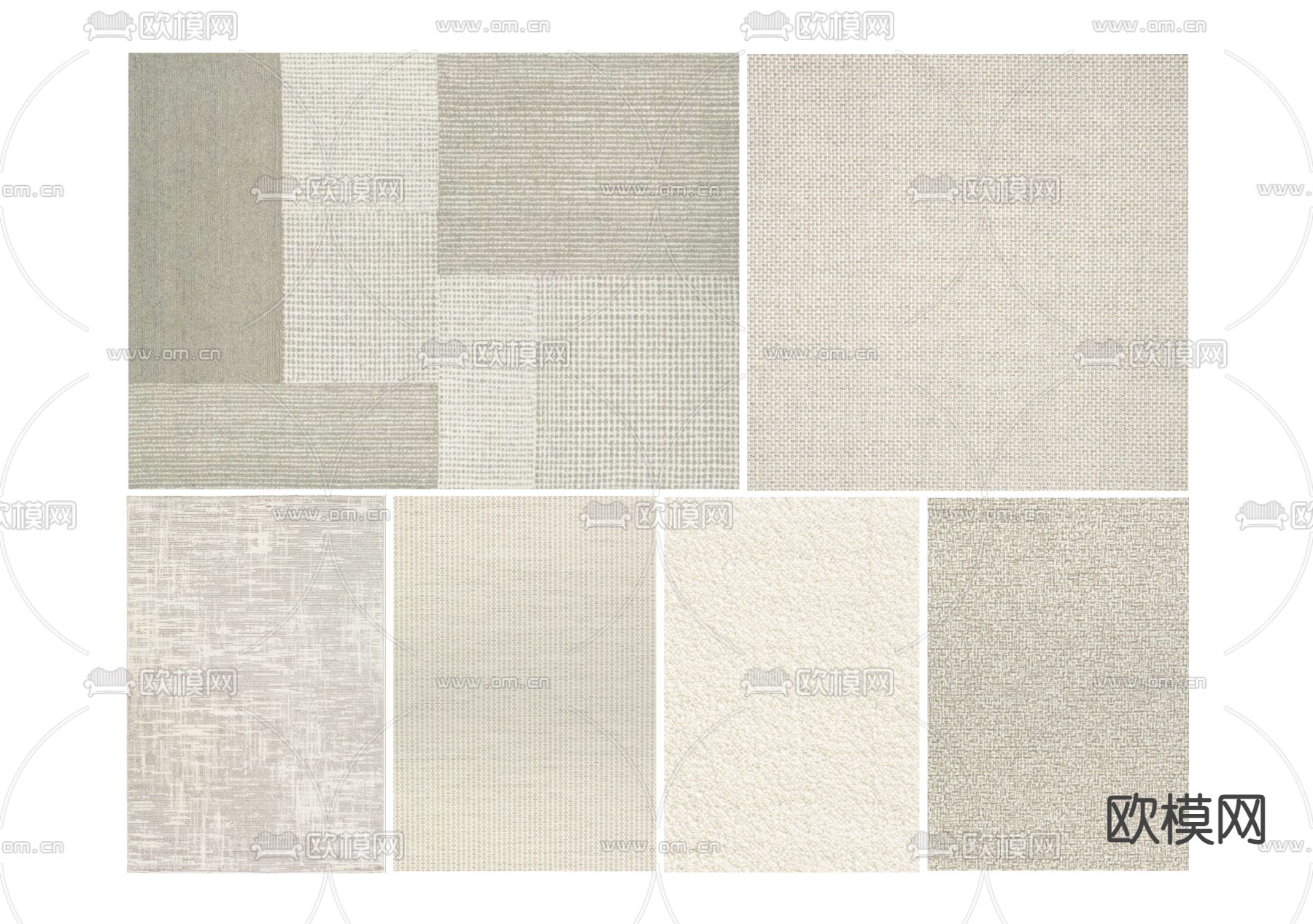 现代地毯su模型下载（渲染图1）