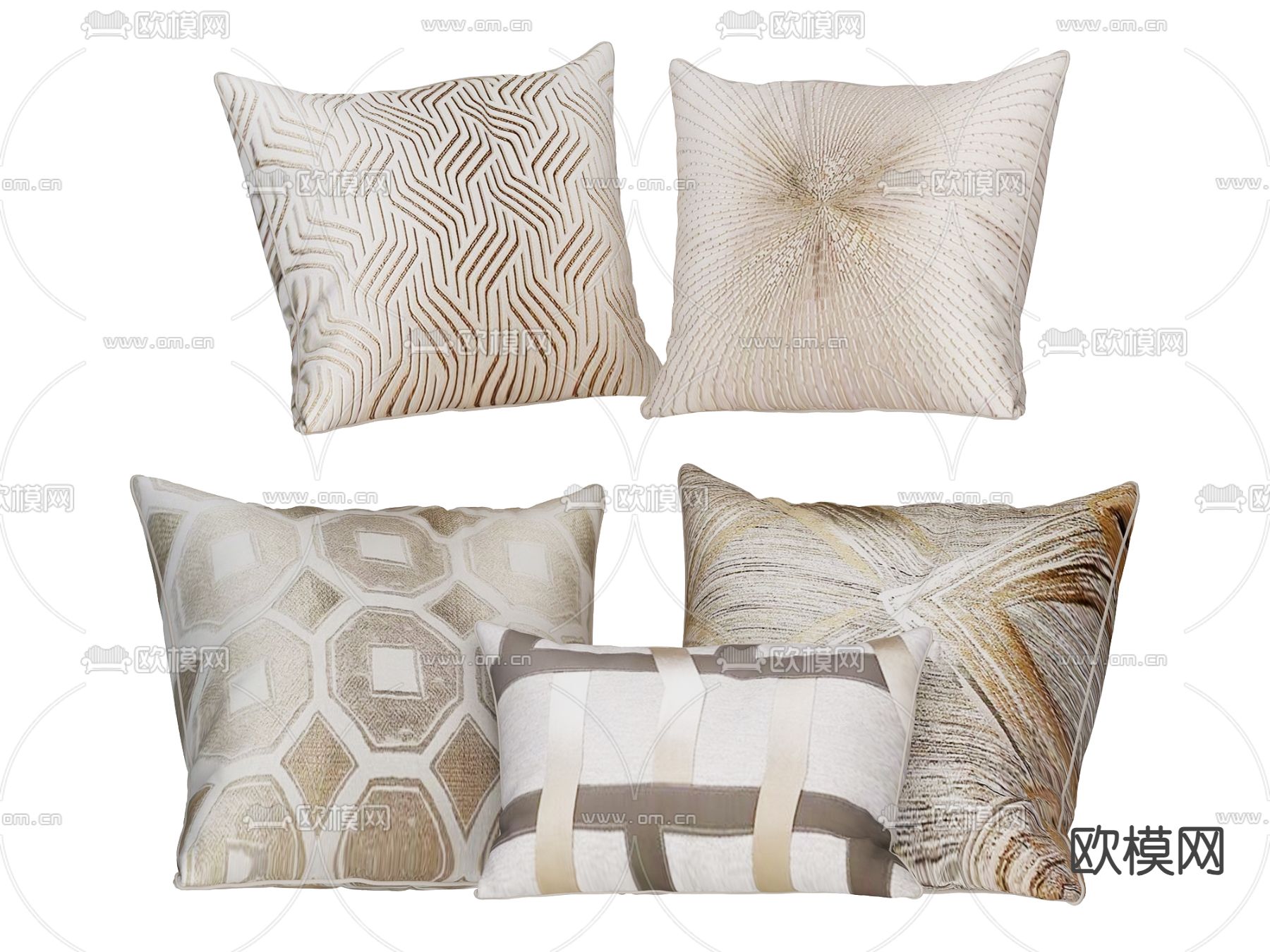 轻奢抱枕 靠枕 枕头3d模型下载