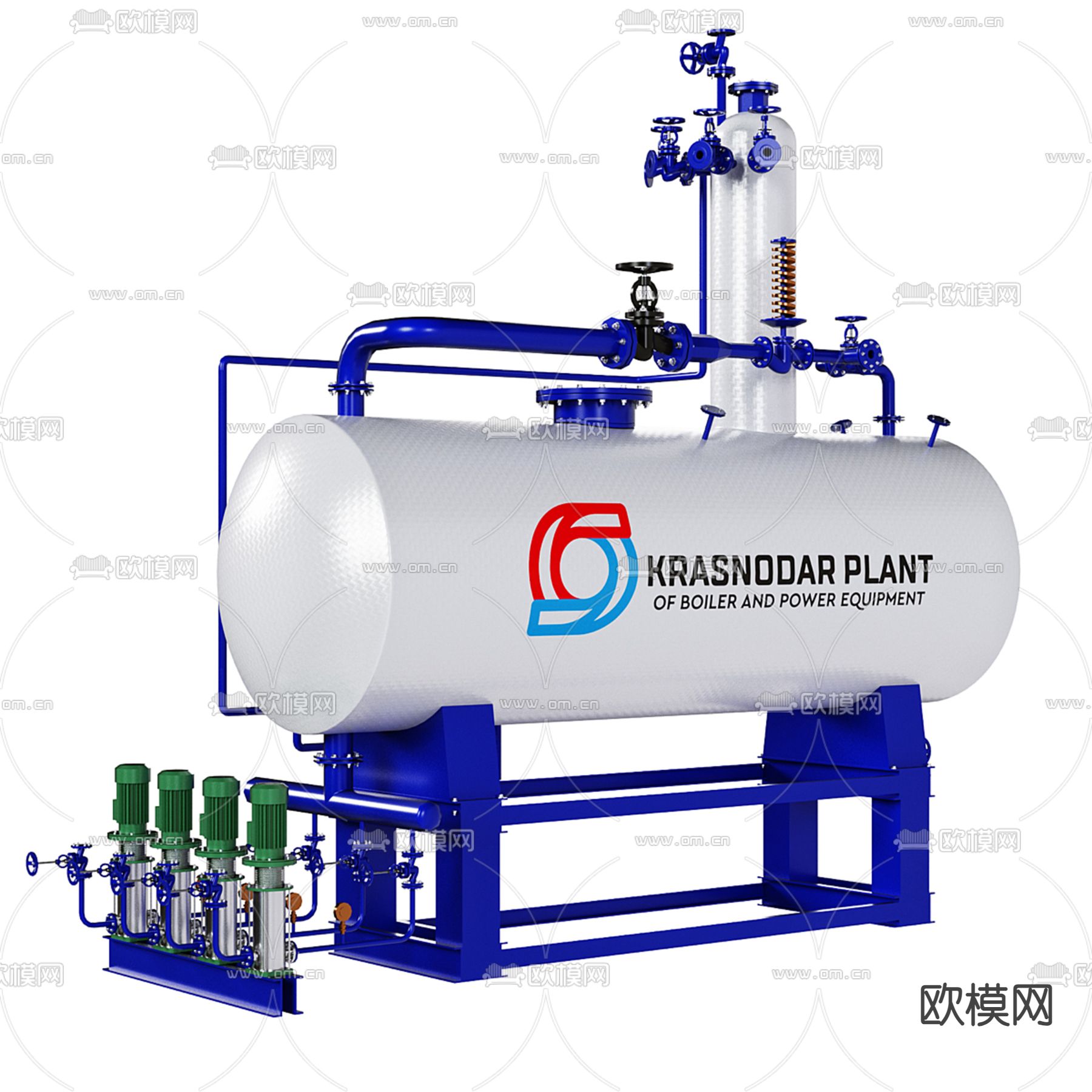 常压除氧器3d模型下载