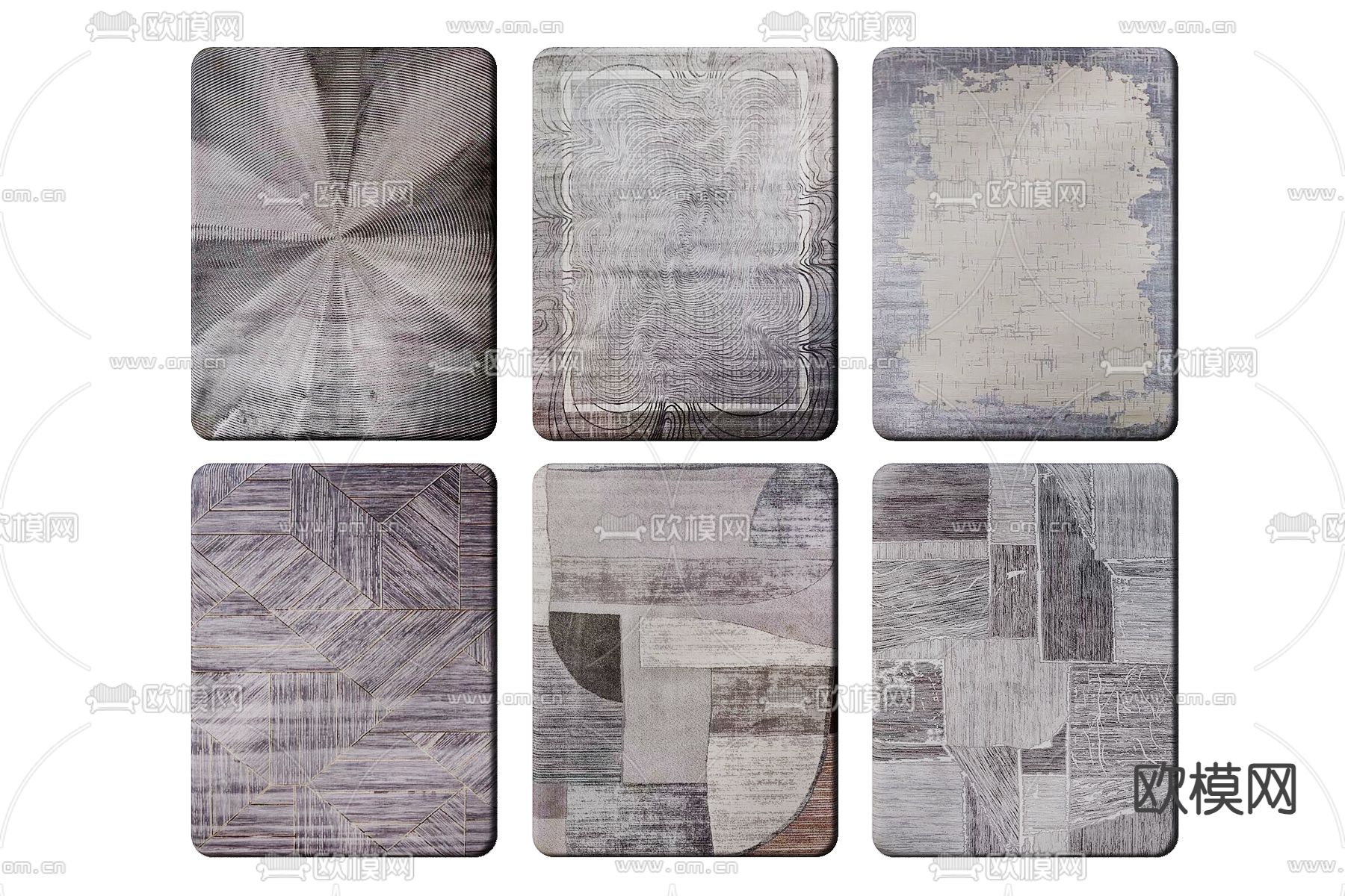 抽象地毯 方毯3d模型下载