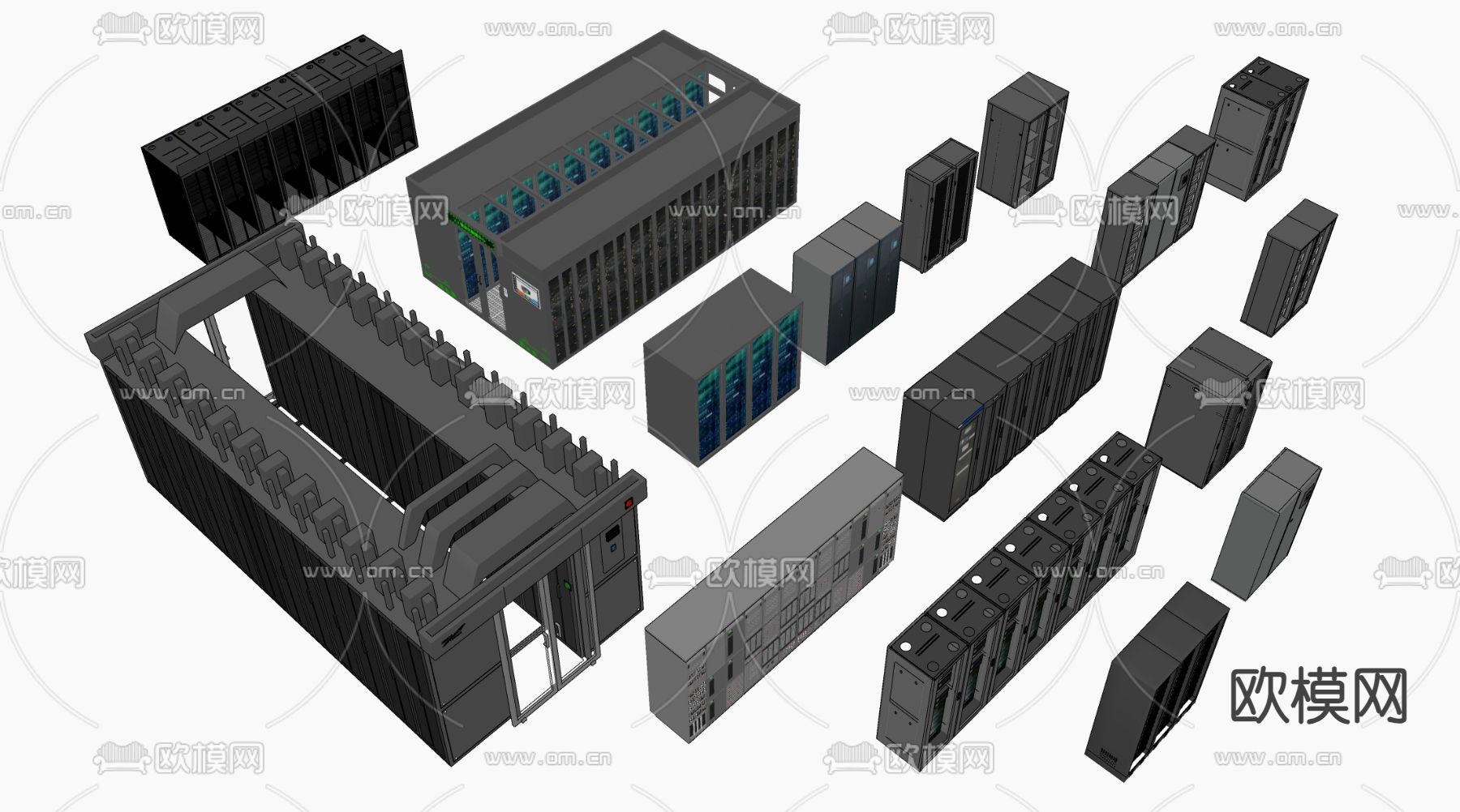 网络设备 弱电箱 配电箱su模型下载（渲染图1）