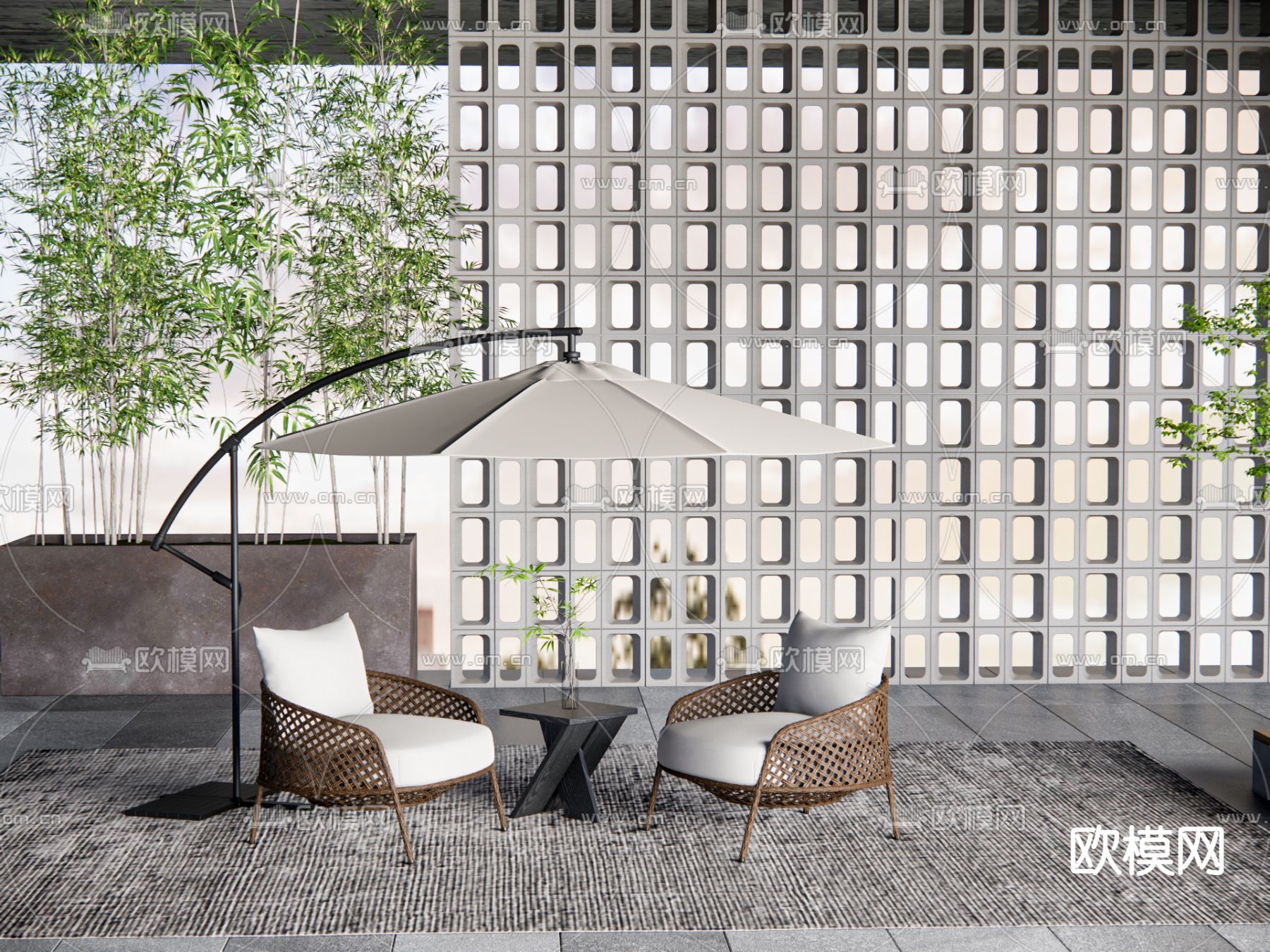 户外桌椅 露营桌椅 折叠桌椅su模型下载（渲染图2）