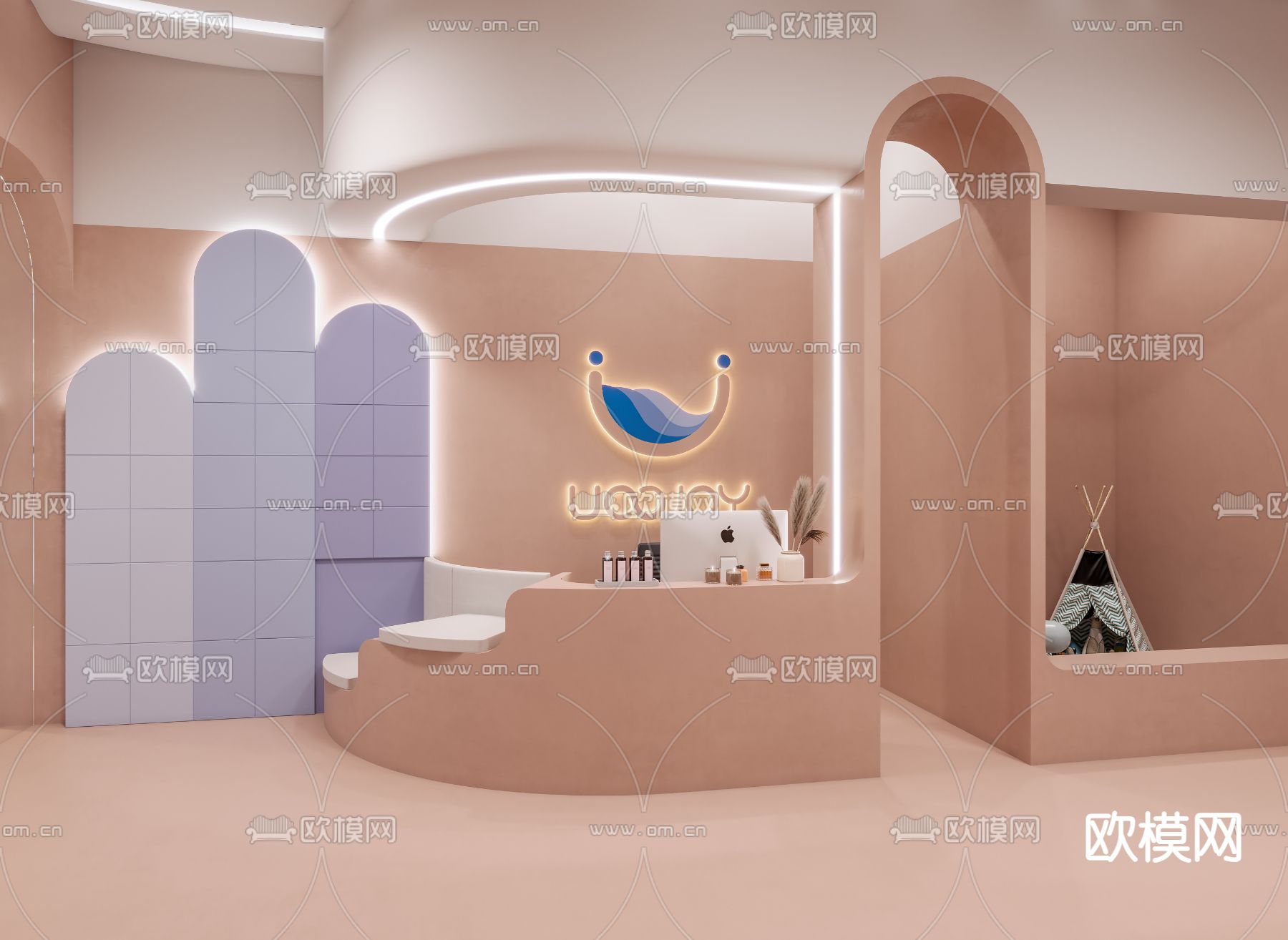 幼儿游泳馆3d模型下载（渲染图2）