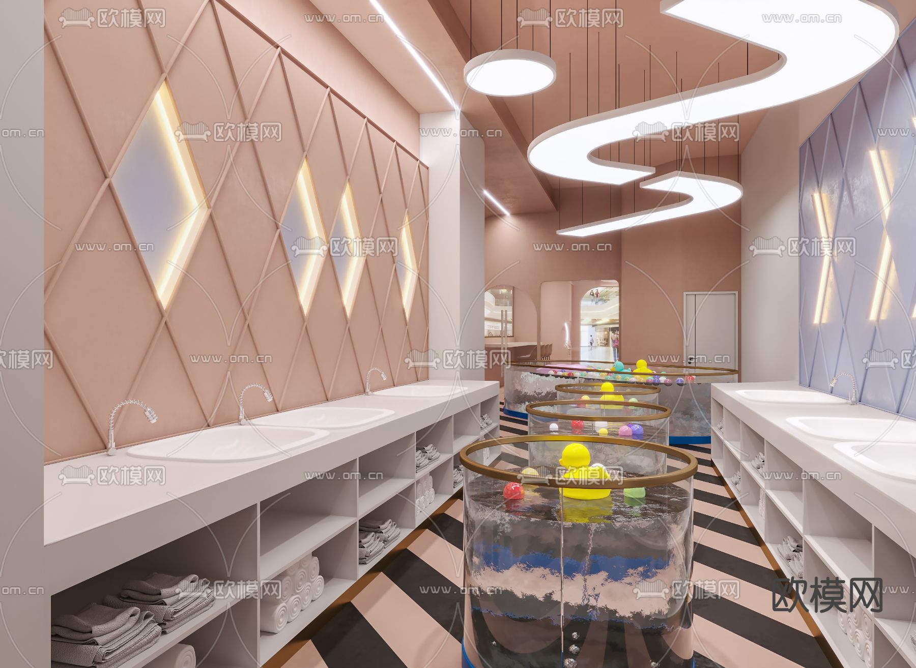 幼儿游泳馆3d模型下载（渲染图4）