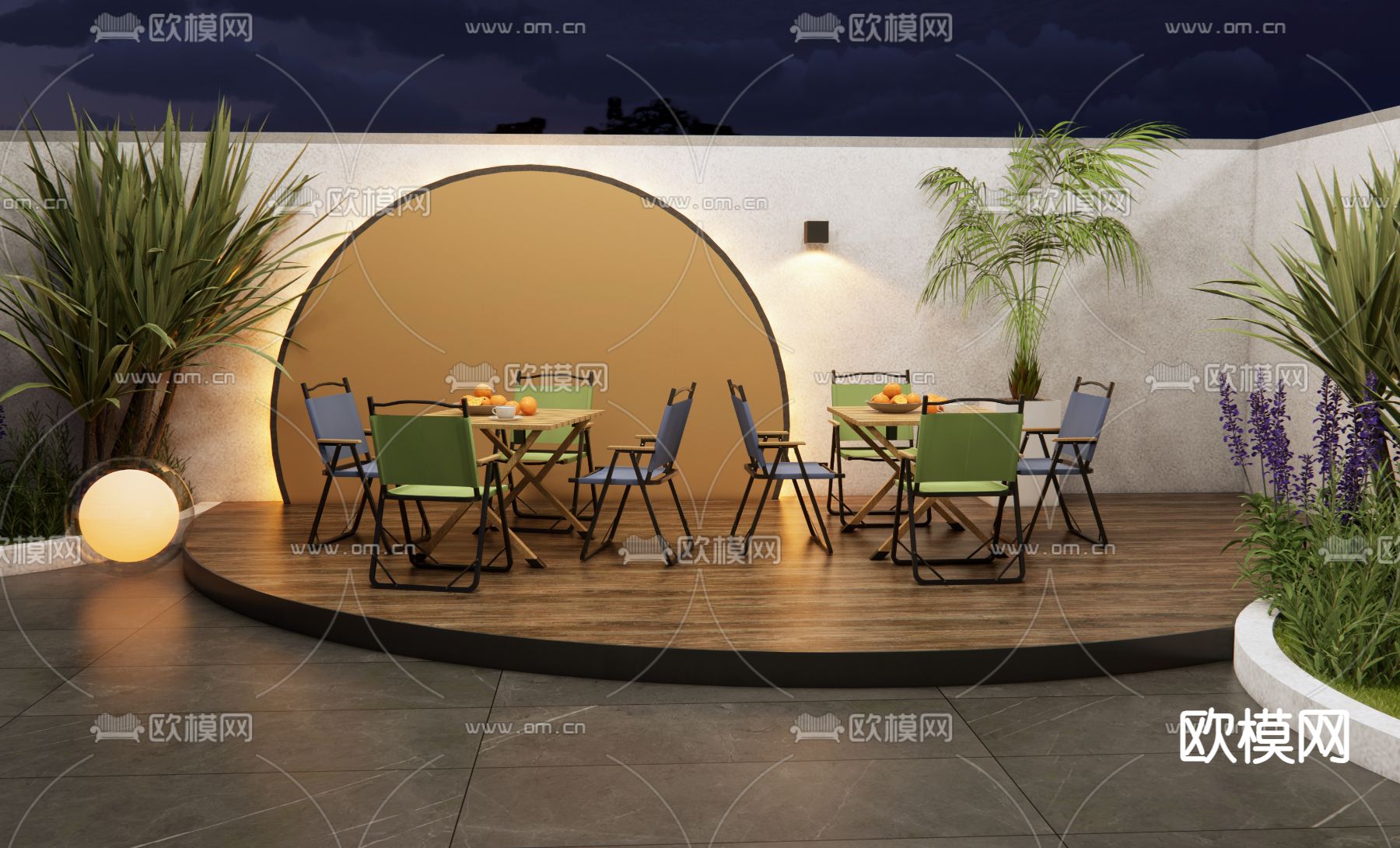 户外桌椅 露营桌椅3d模型下载