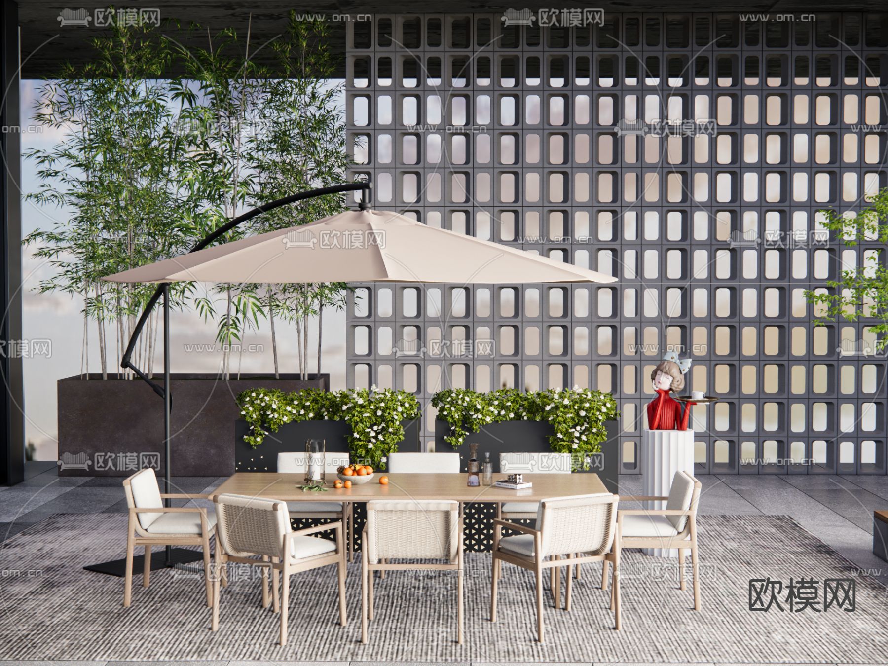 户外桌椅 露营桌椅 折叠桌椅su模型下载（渲染图1）