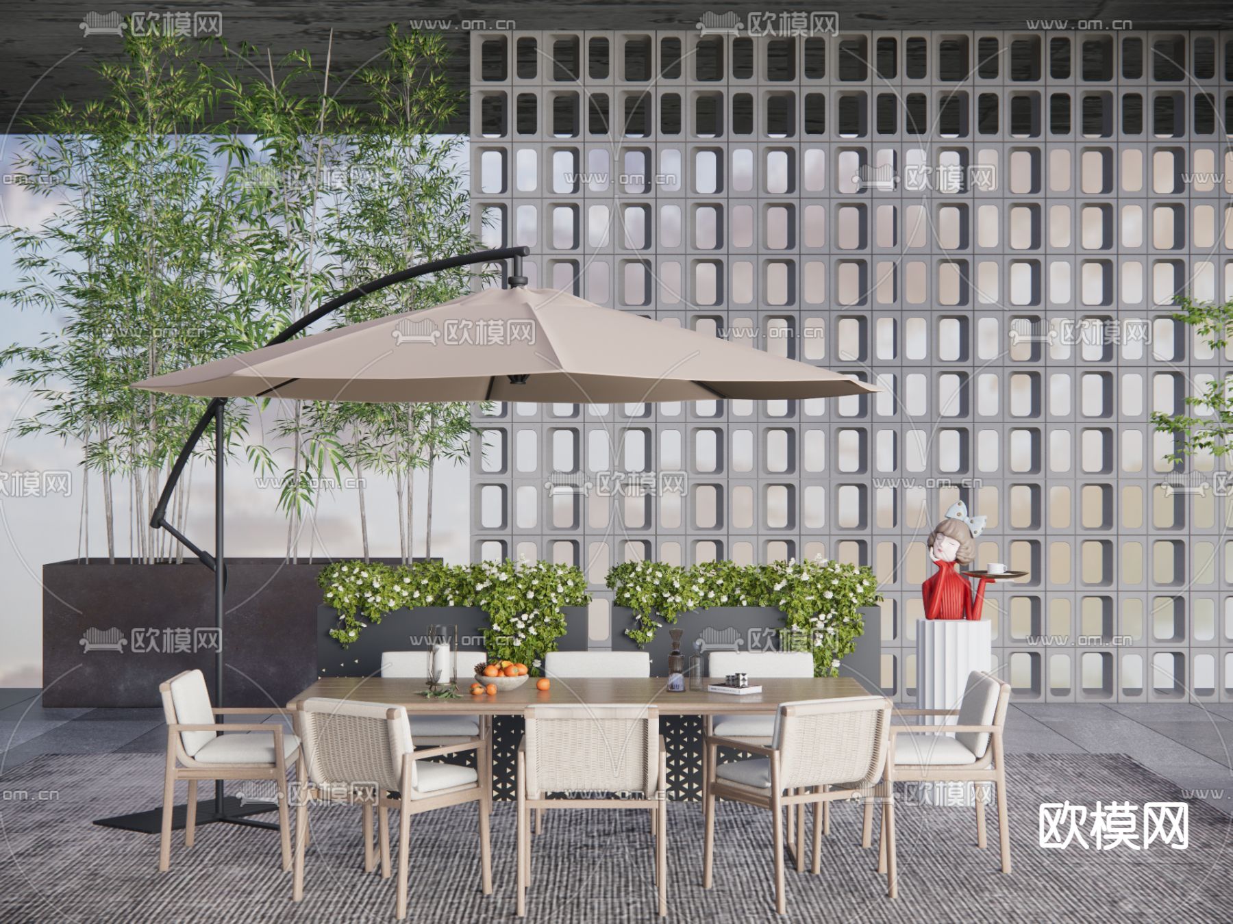 户外桌椅 露营桌椅 折叠桌椅su模型下载（渲染图2）