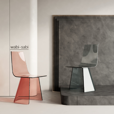 现代亚克力单椅su模型