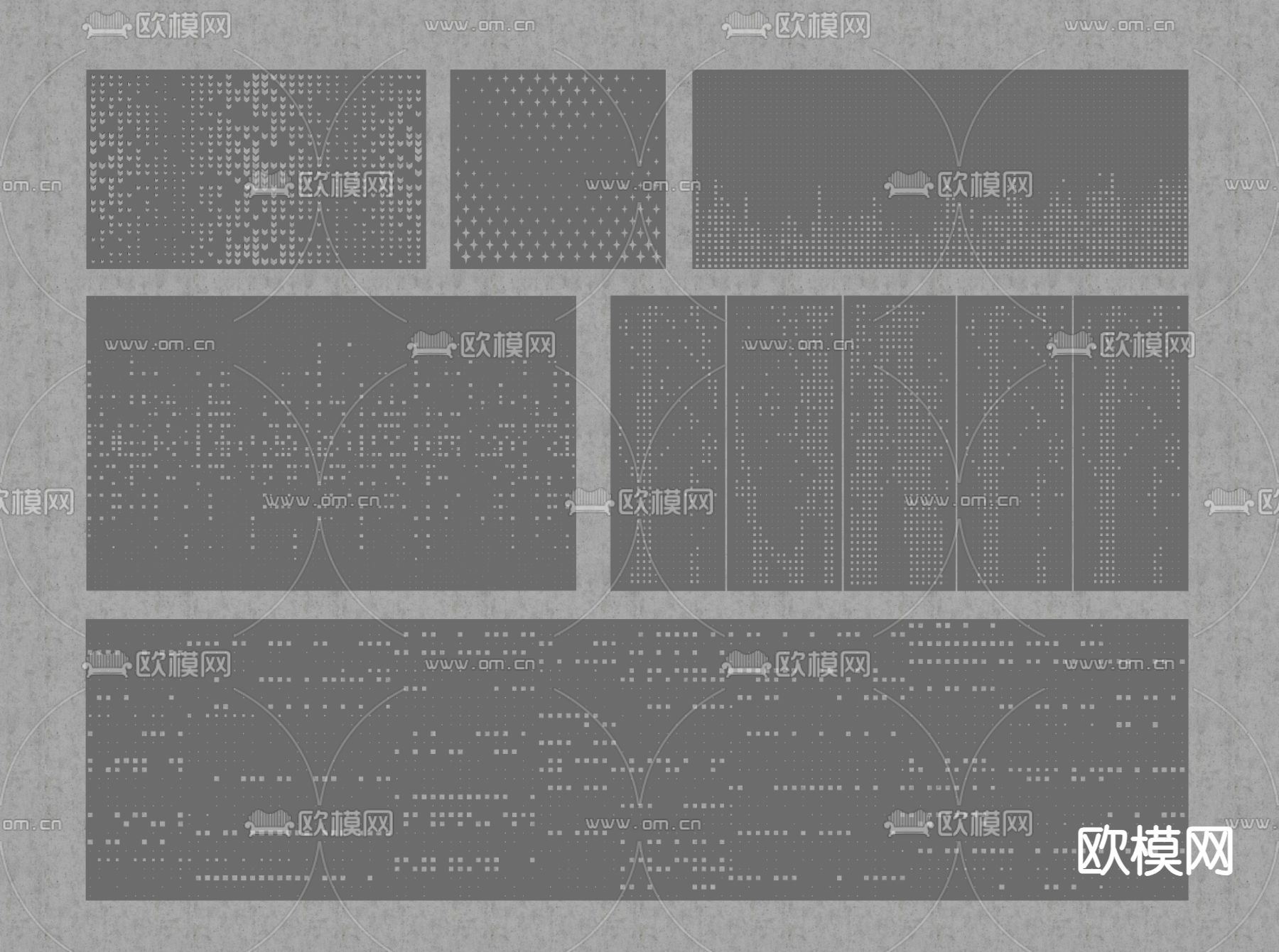 冲孔板 穿孔板 镂空板su模型下载（渲染图1）