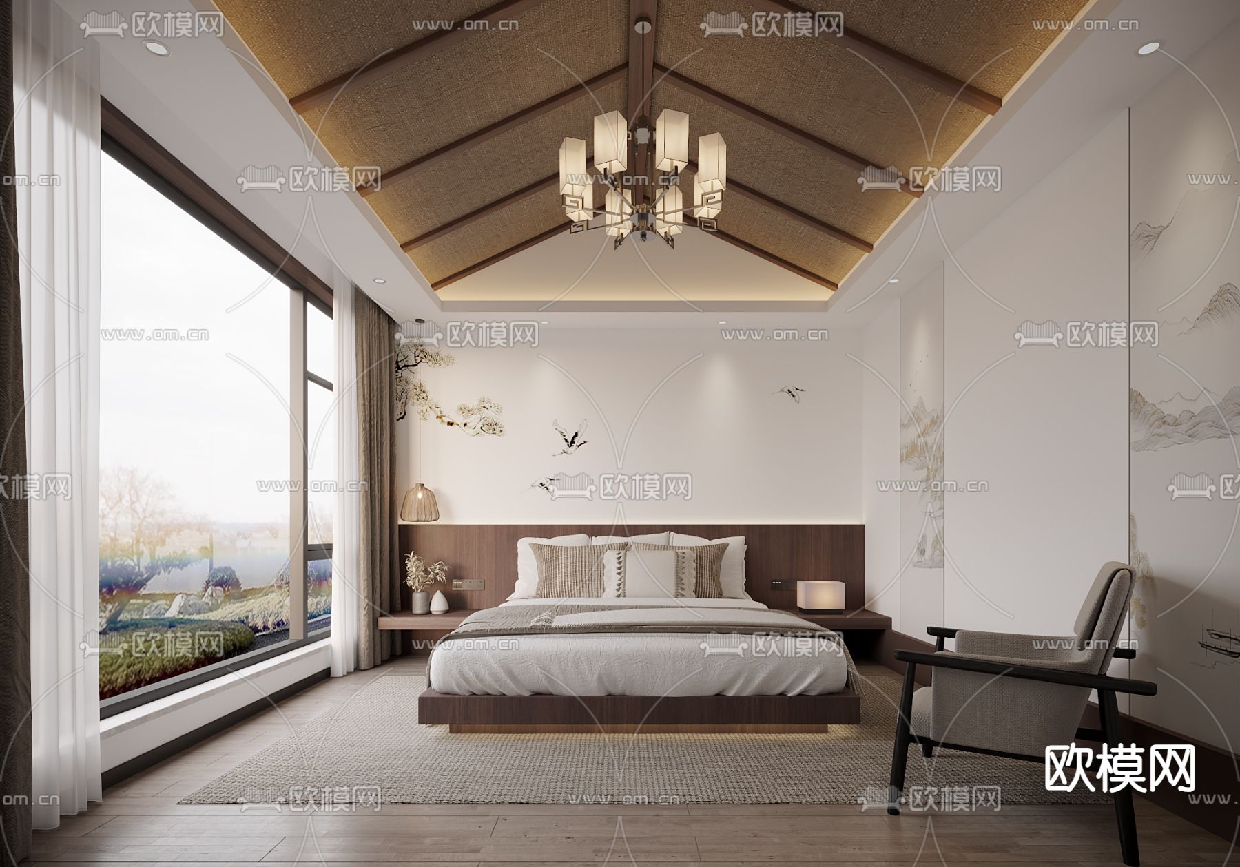 酒店民宿 客房3d模型下载