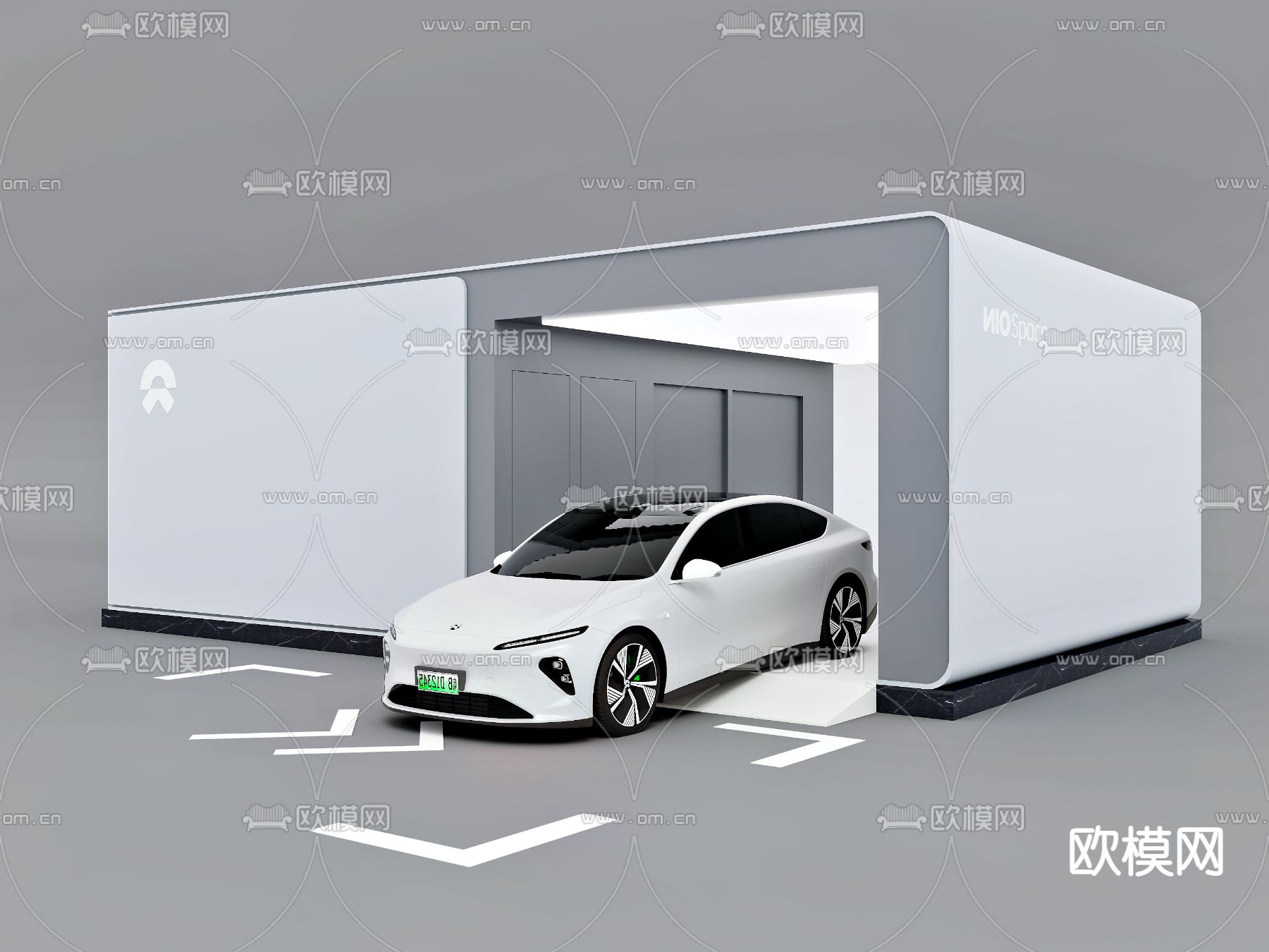 蔚来换电站 充电站3d模型下载