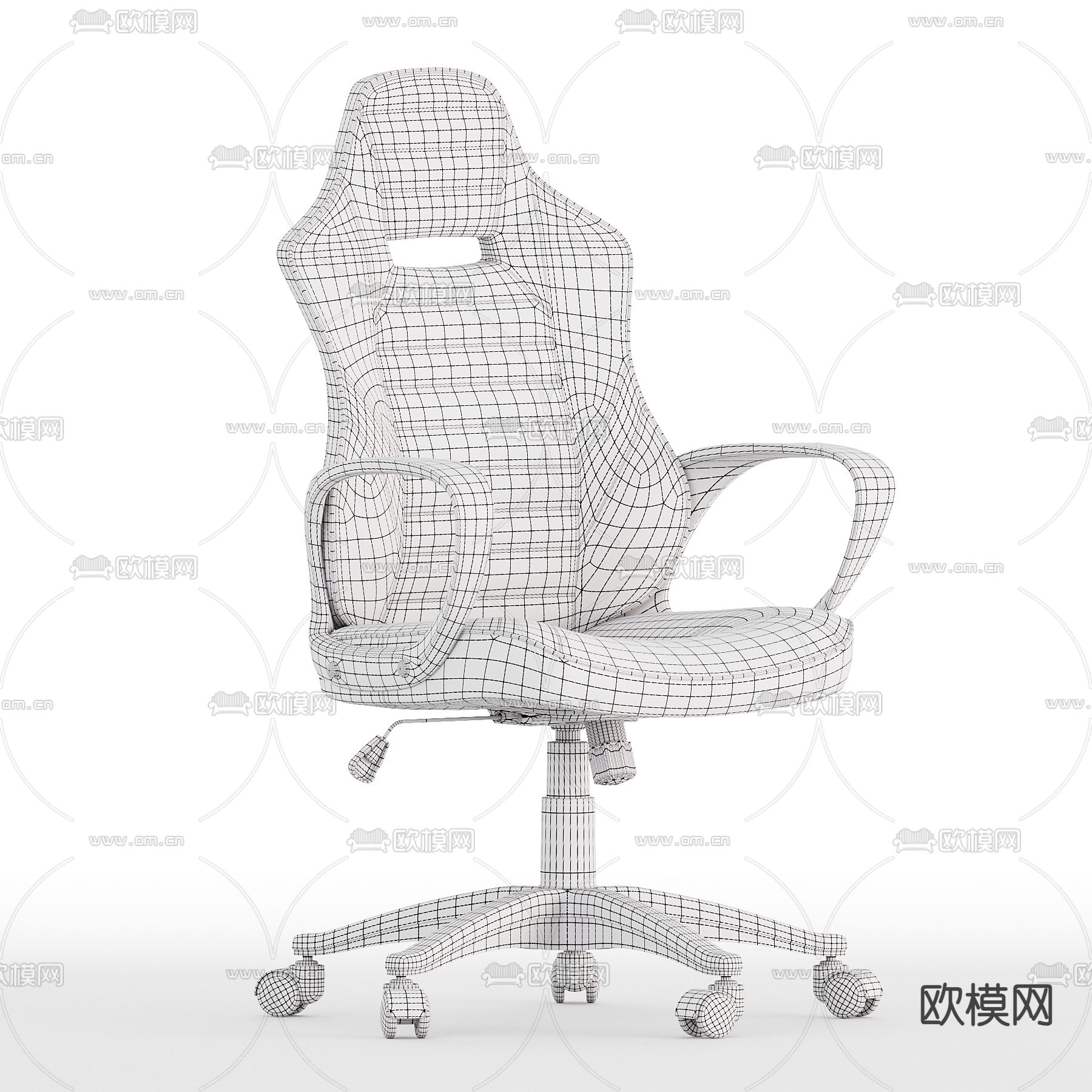 办公椅 电竞椅 游戏椅3d模型下载（渲染图4）