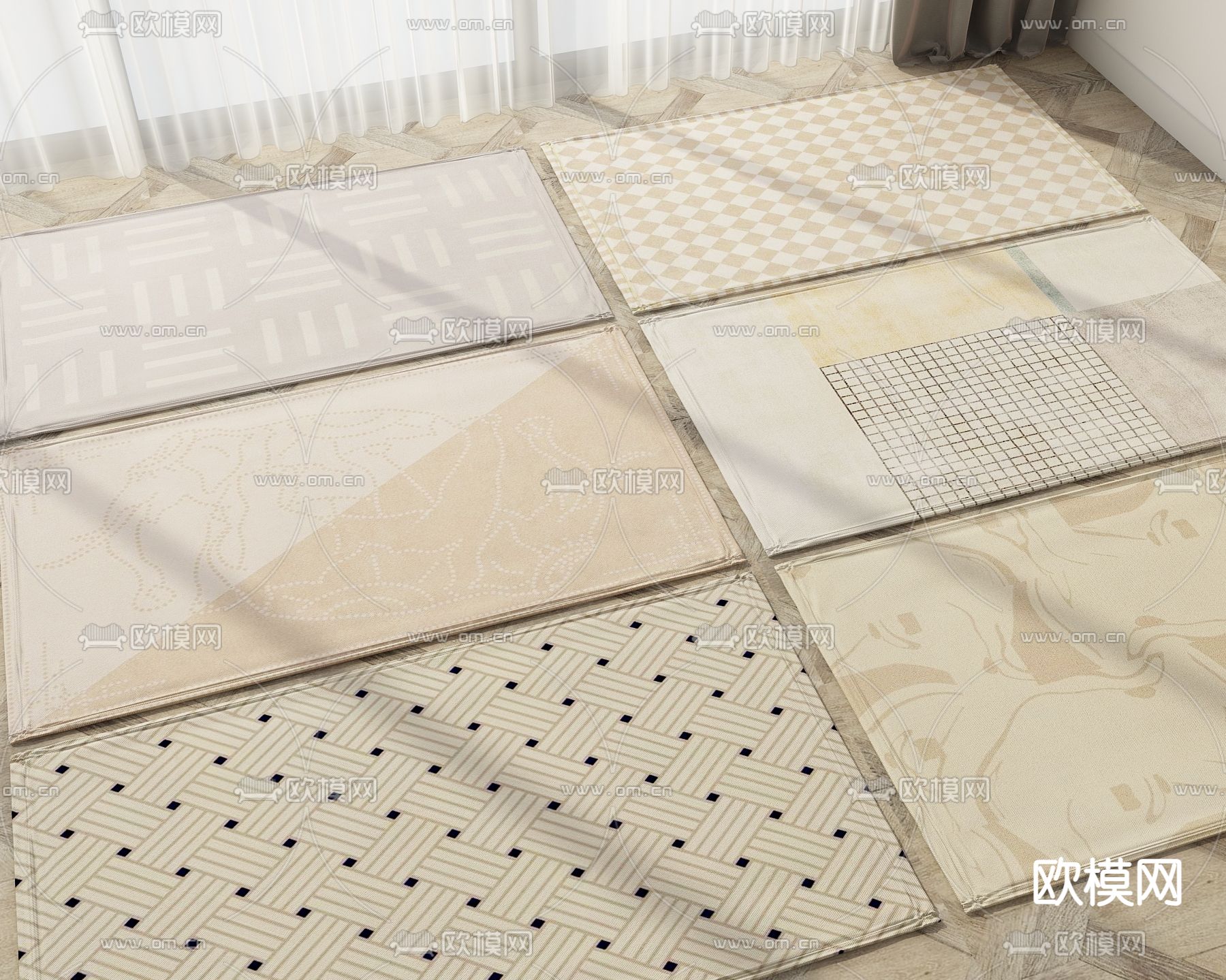 地毯 方毯3d模型下载