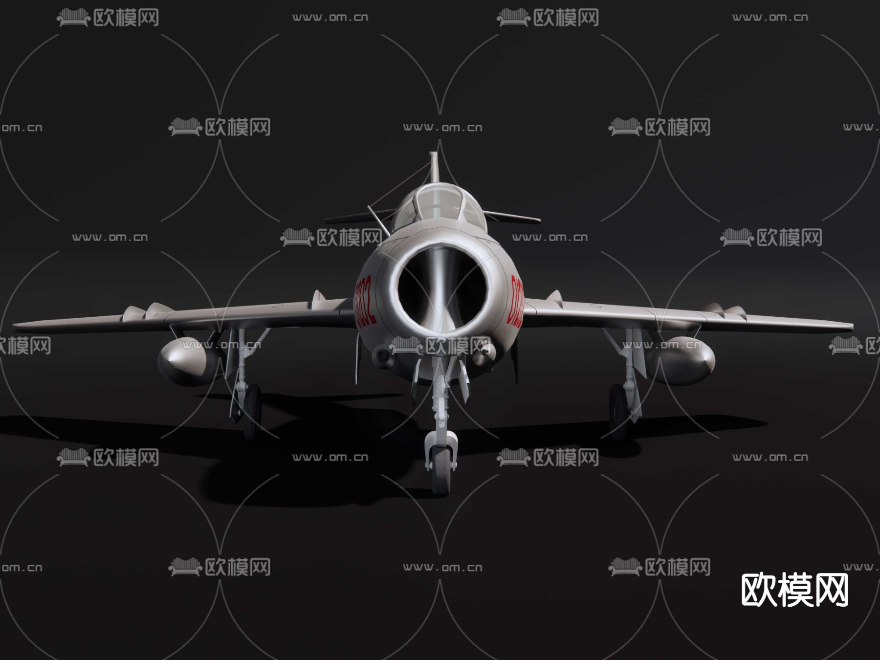 米格15战斗机su模型下载（渲染图3）