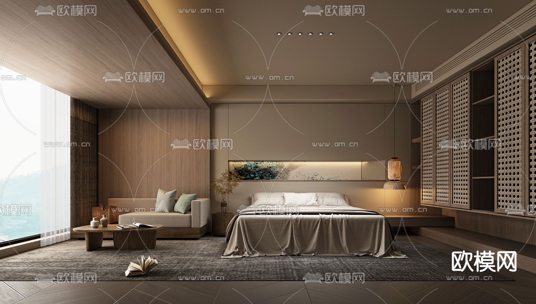 酒店民宿 客房3d模型下载