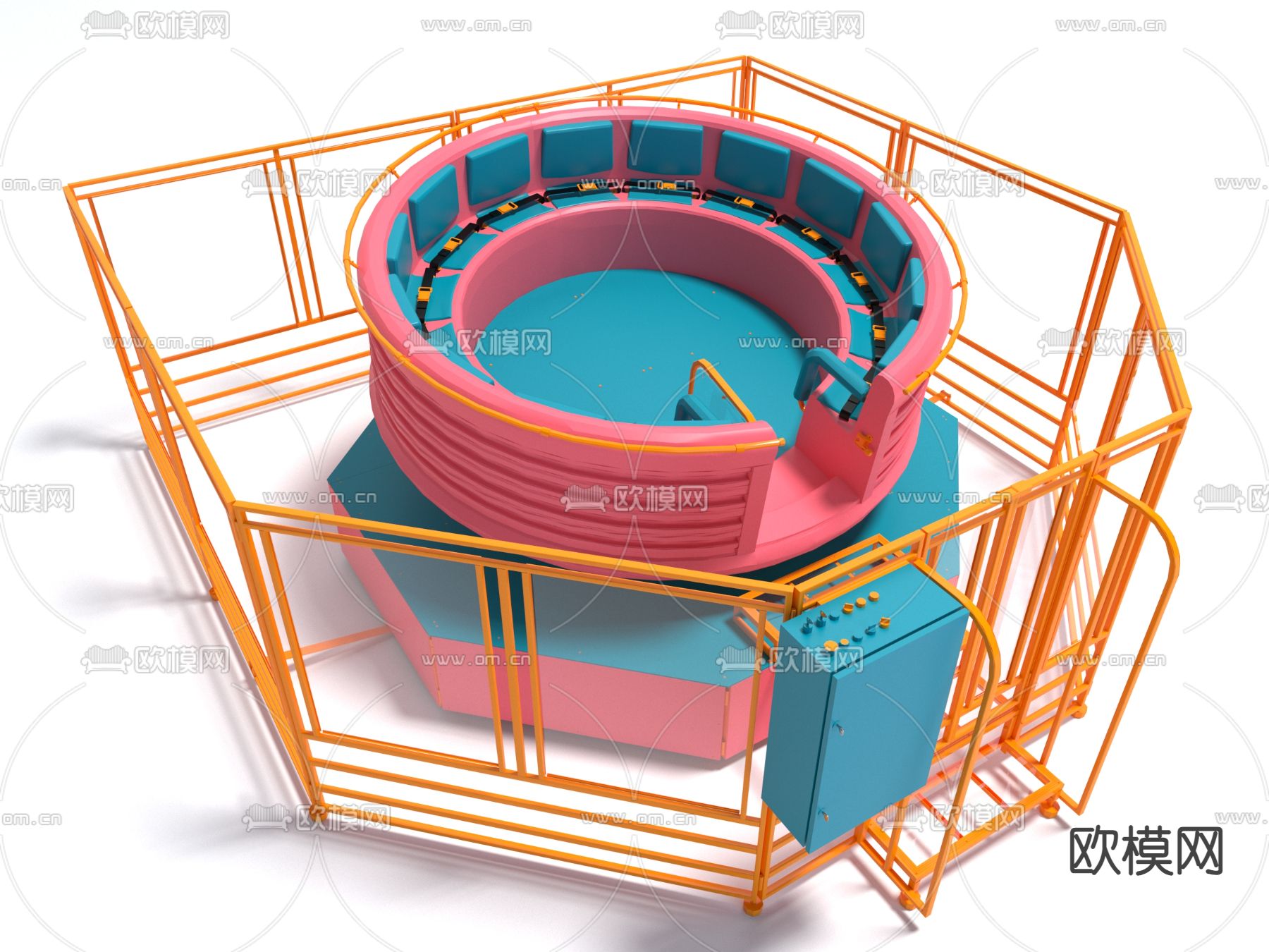 游乐设施 疯狂转盘3d模型下载
