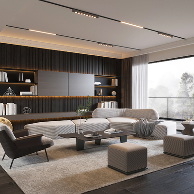  Minotti 客厅su模型 