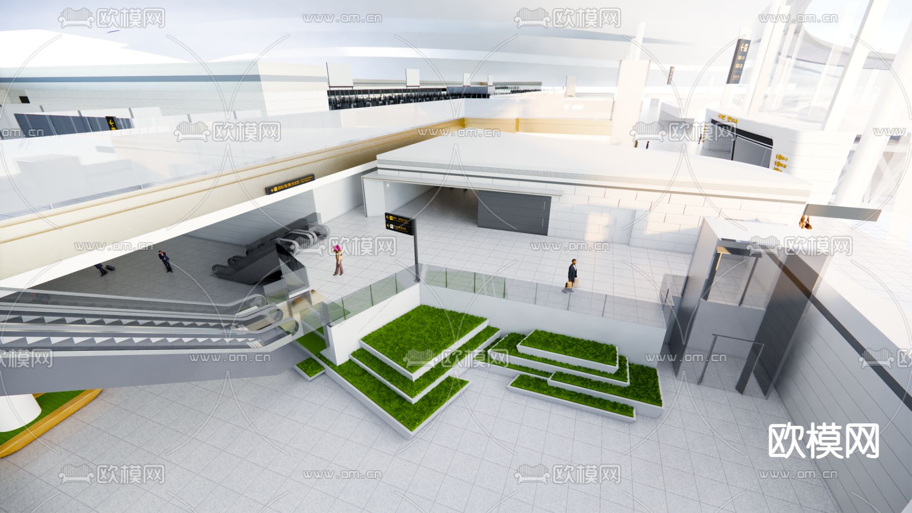 现代机场su模型下载（渲染图4）