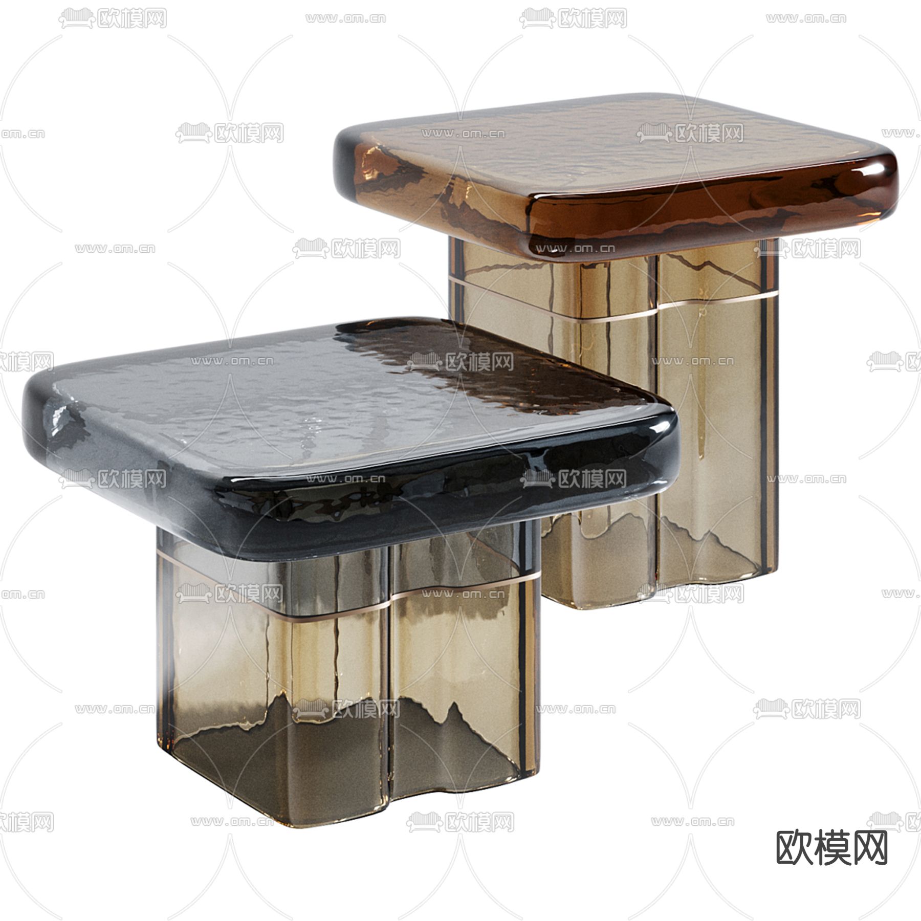 亚克力边几 角几 桌几3d模型下载