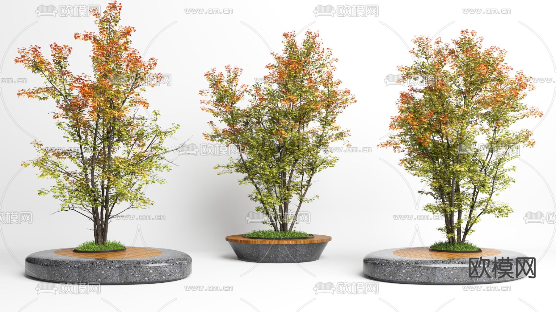 户外椅 树池椅 公园椅 公共椅3d模型下载