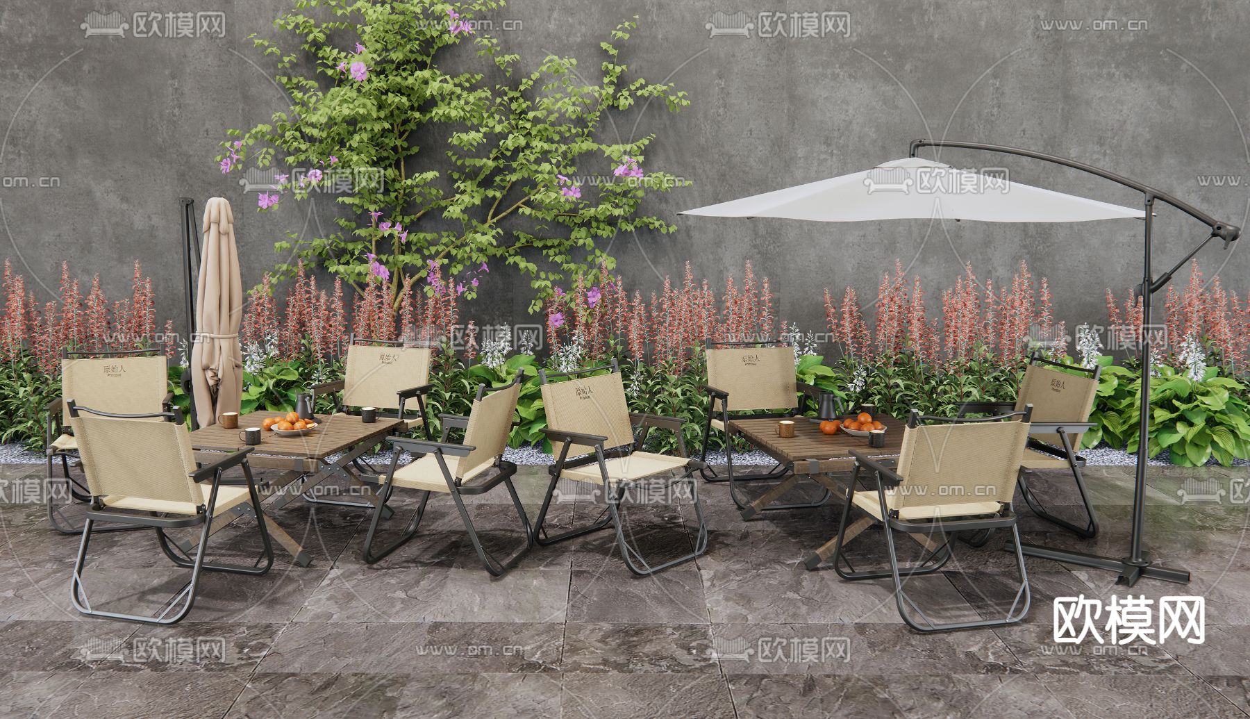 户外桌椅 露营桌椅3d模型下载