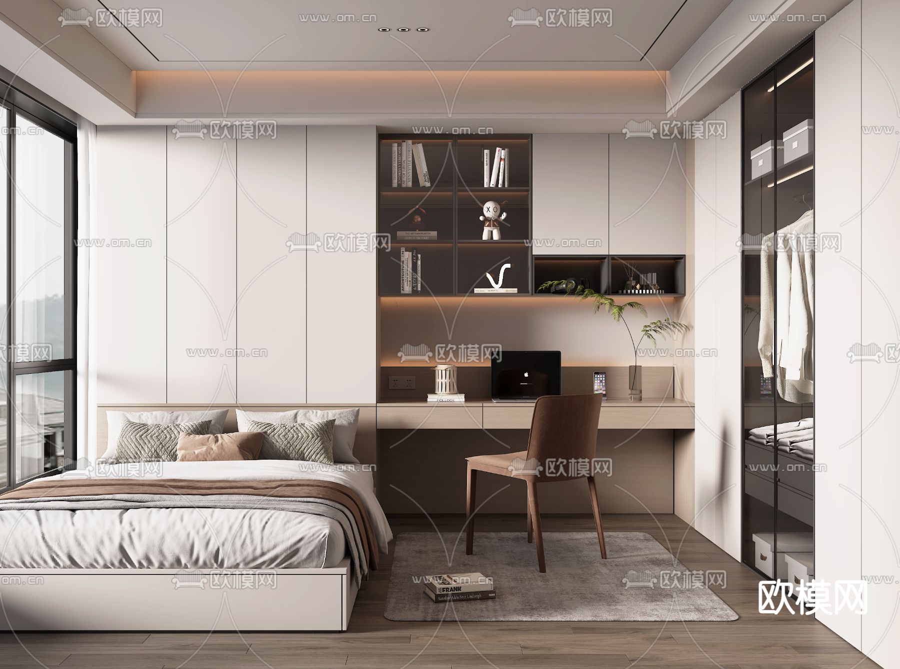 榻榻米卧室 次卧3d模型下载