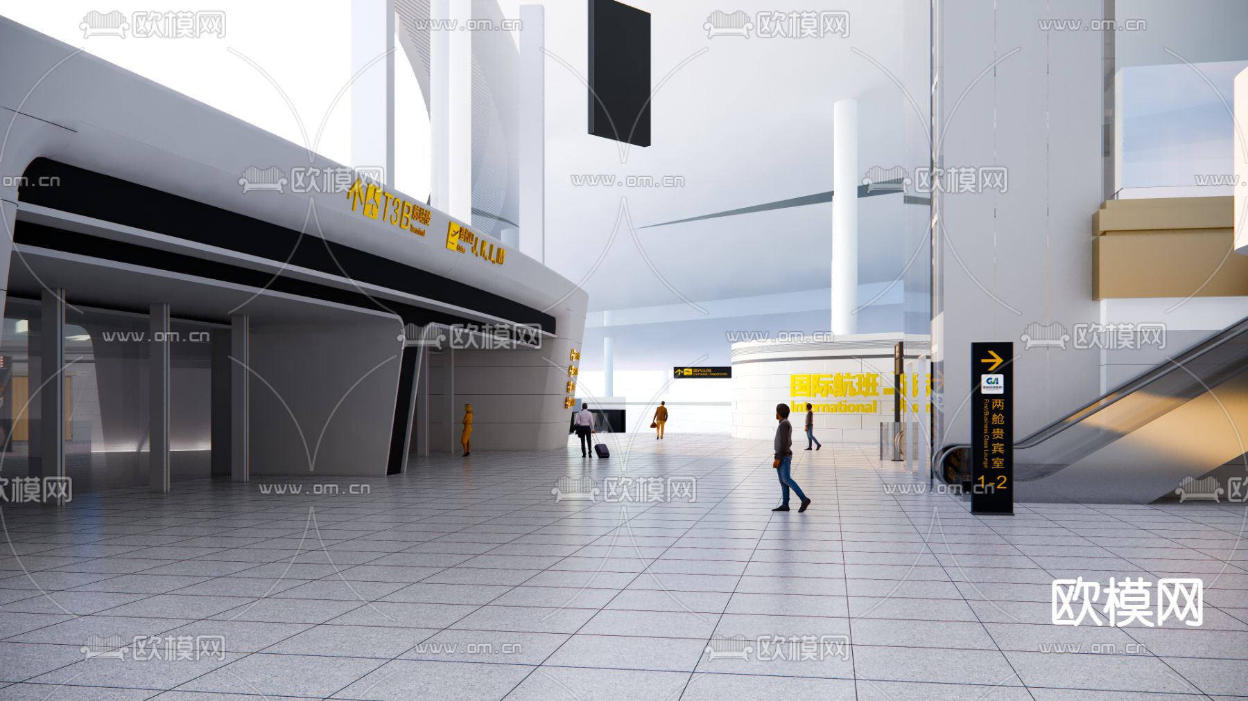 现代机场su模型下载（渲染图3）
