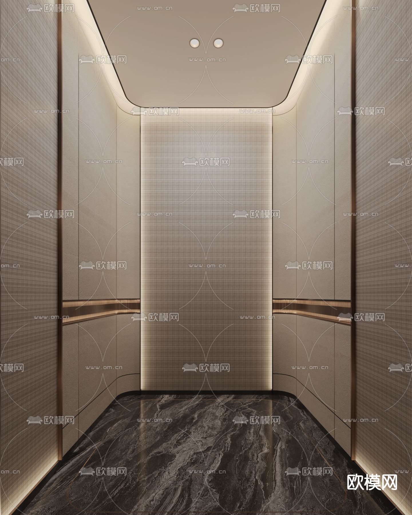 电梯轿厢3d模型下载