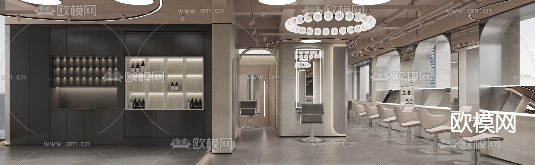 侘寂理发店3d模型