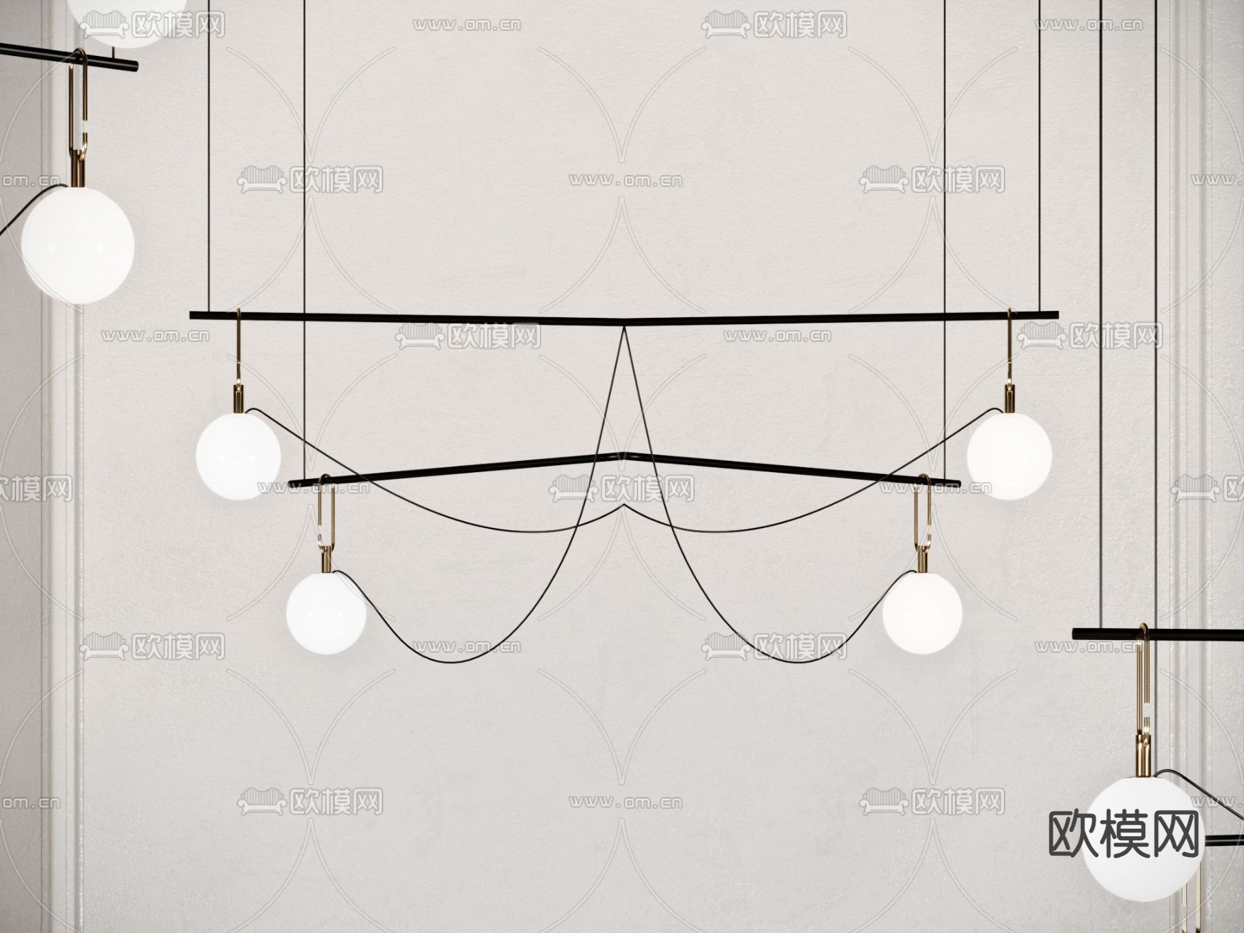 创意吊灯 大堂灯 装饰灯3d模型下载