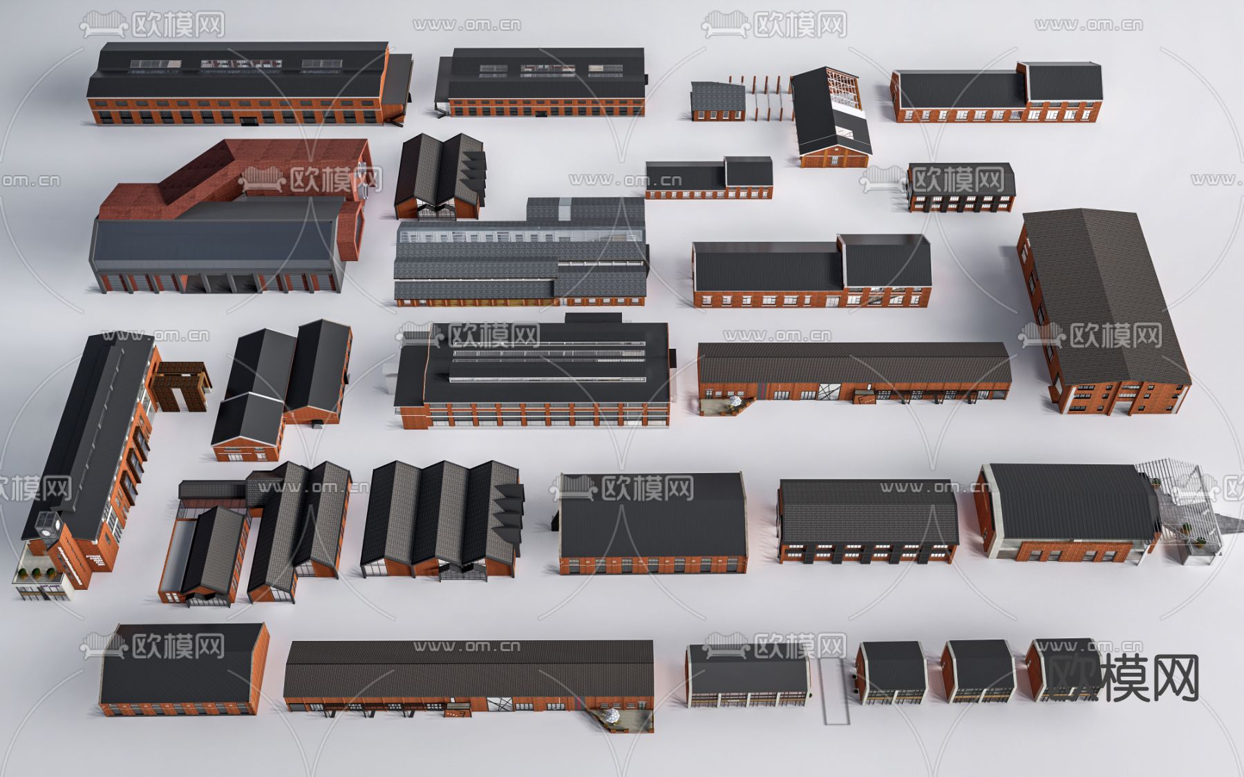 工业厂房 厂房改造su模型下载（渲染图2）