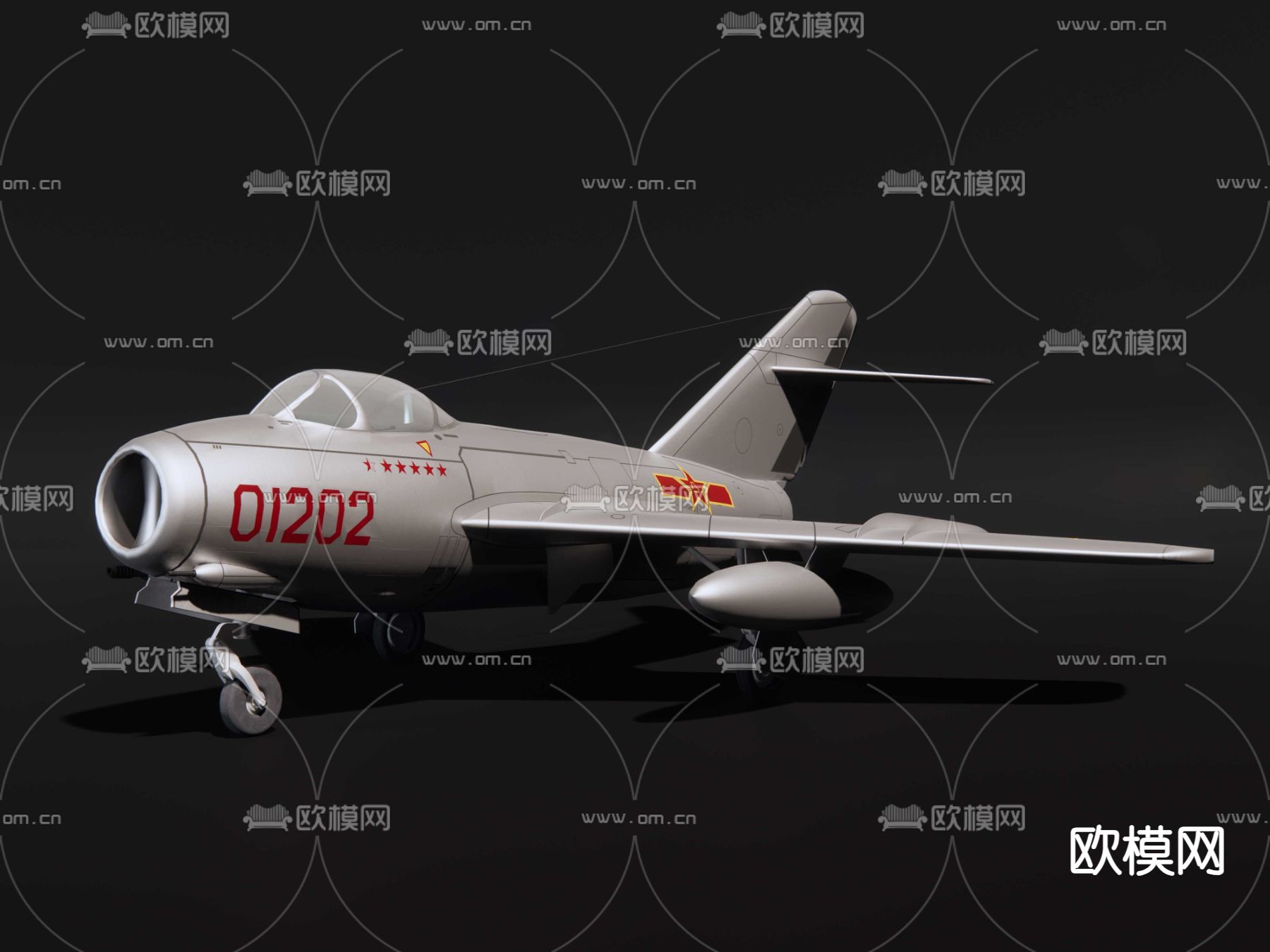 米格15战斗机su模型下载（渲染图4）